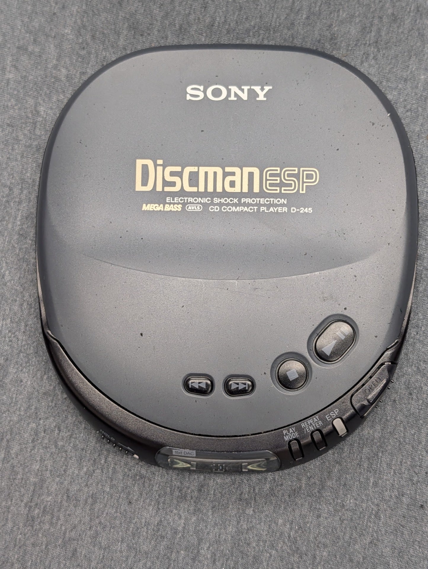 Sony Discman ESP D-245 Portable CD Player Electronic Shock Protection Mega Bass