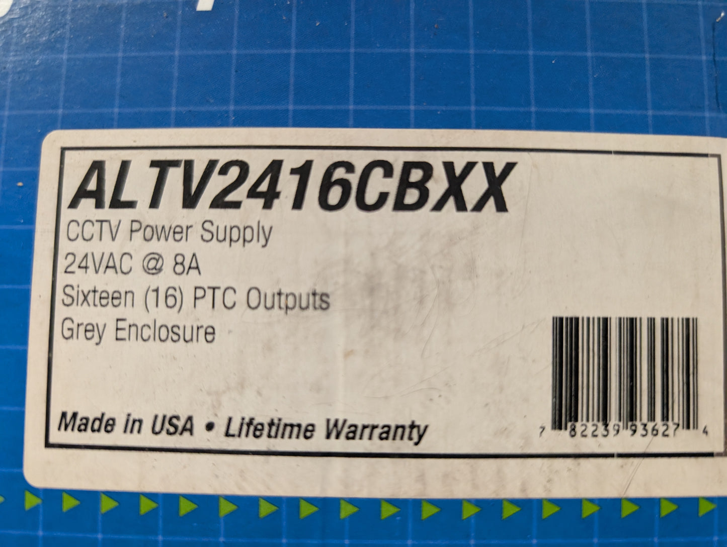 ALTV2416CB AC Wall Mount CCTV Power Supply provides 24VAC or 28VAC distributed via Sixteen (16) PTC protected outputs for powering CCTV Cameras, heaters and other video accessories.