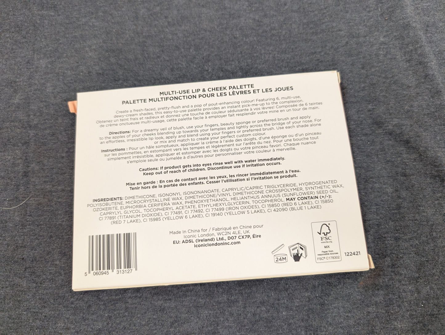 NEW IN BOX Iconic London Multi-Use Lip and Cheek Makeup Palette