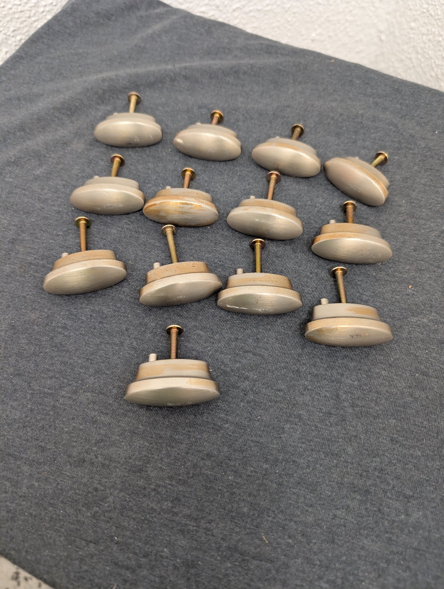 Brushed nickel drawer pulls - thirteen