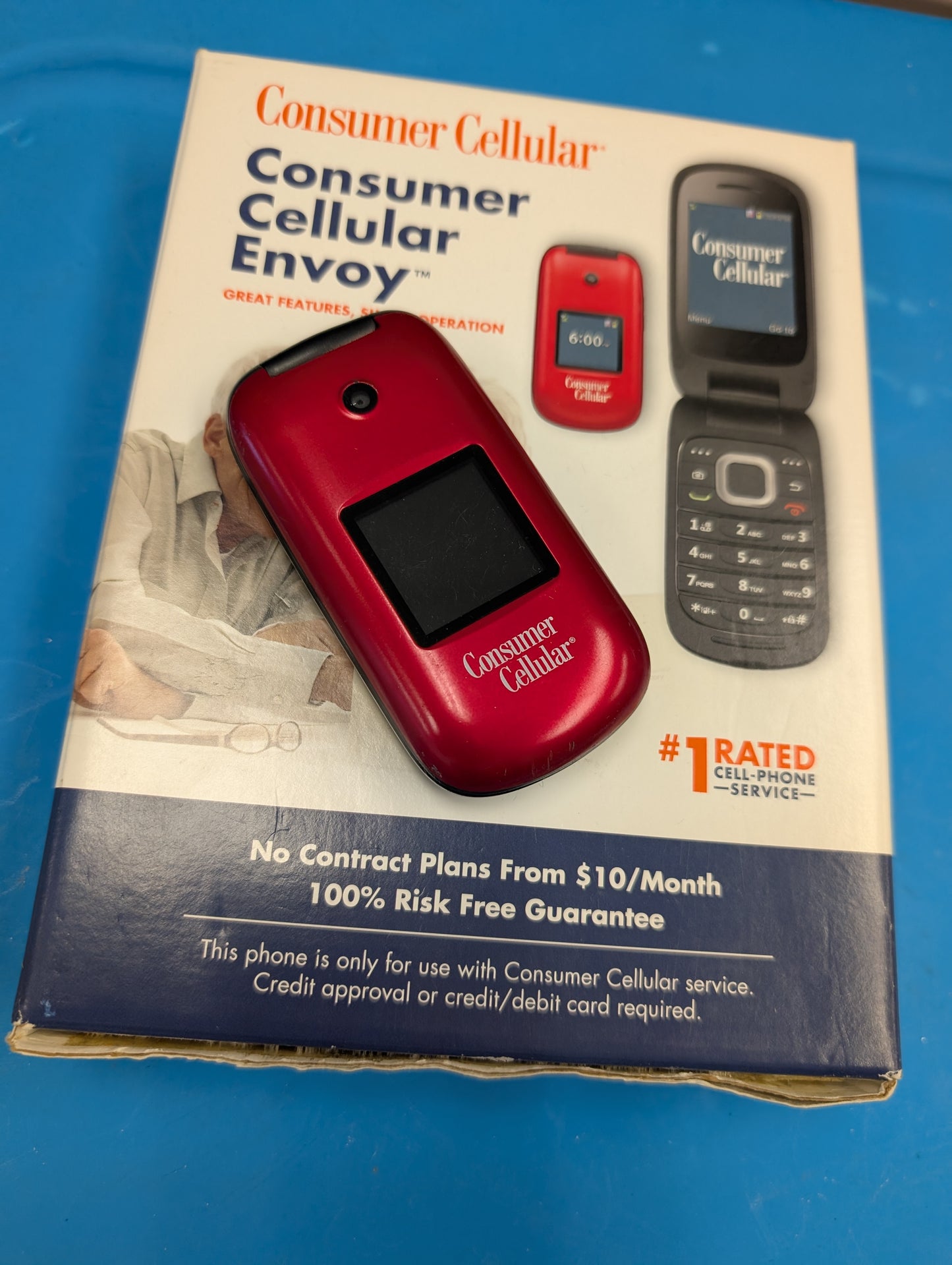 Consumer Cellular Huawei U3900 Flip Phone with original box
