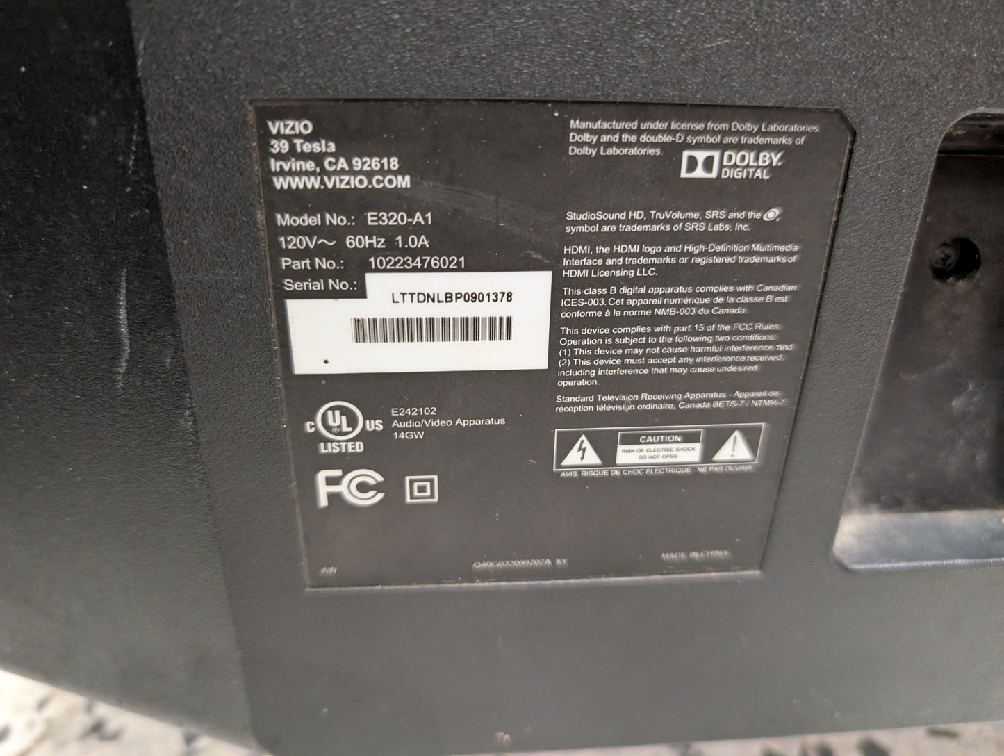 Vizio E E320-a1 32" 720p LED-LCD TV