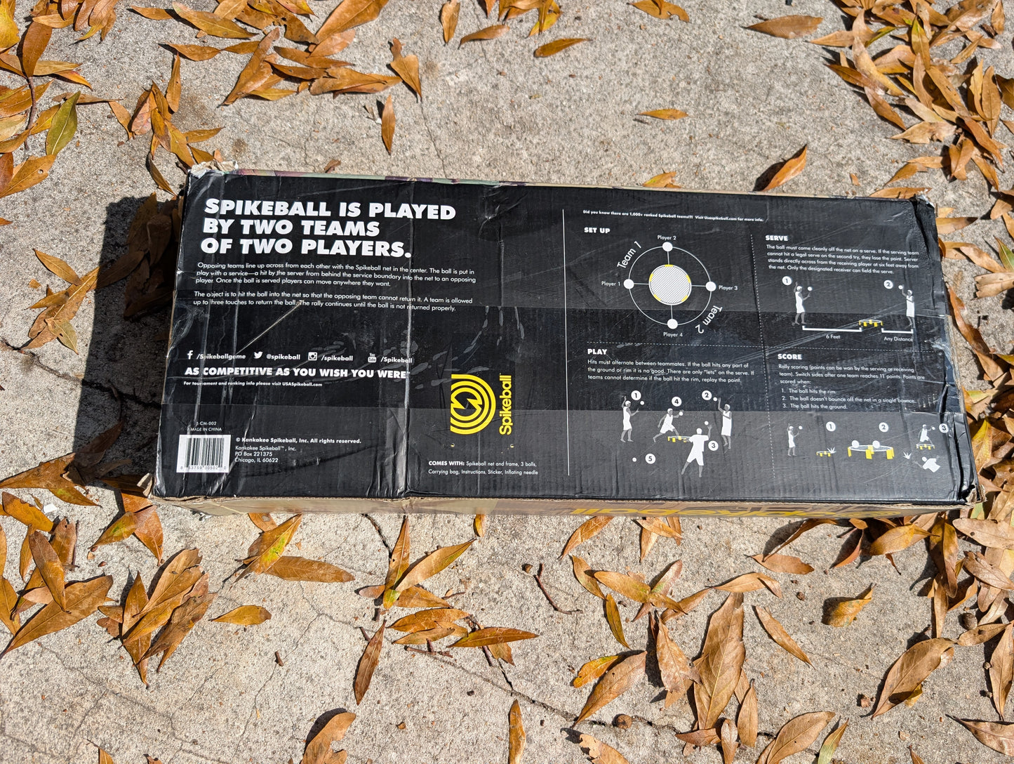 Spikeball Standard Kit - Carry Bag Adjustable Net & Balls Portable Game