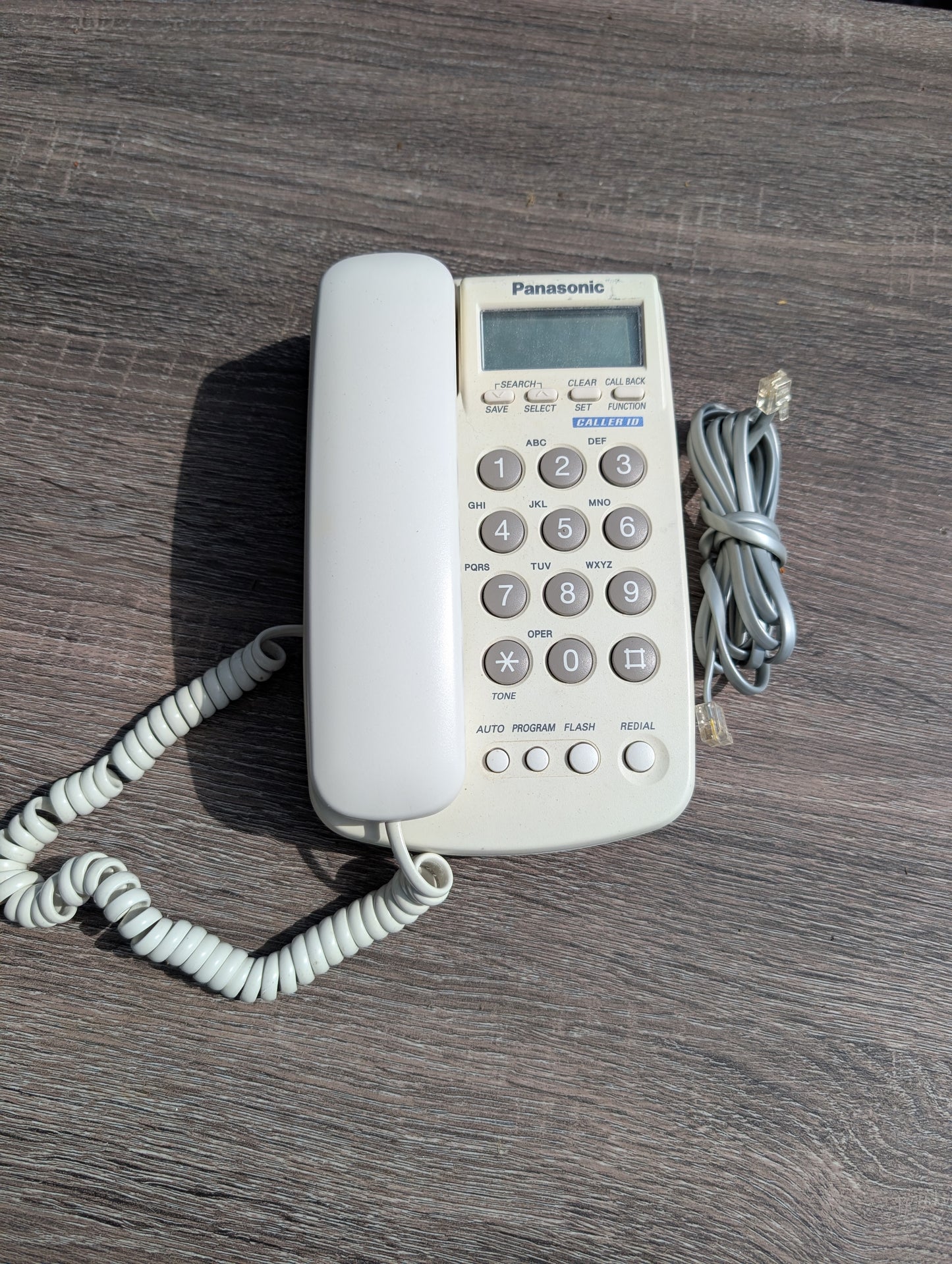 Panasonic KX-TSC7W White Corded Phone Caller ID Speed Dial