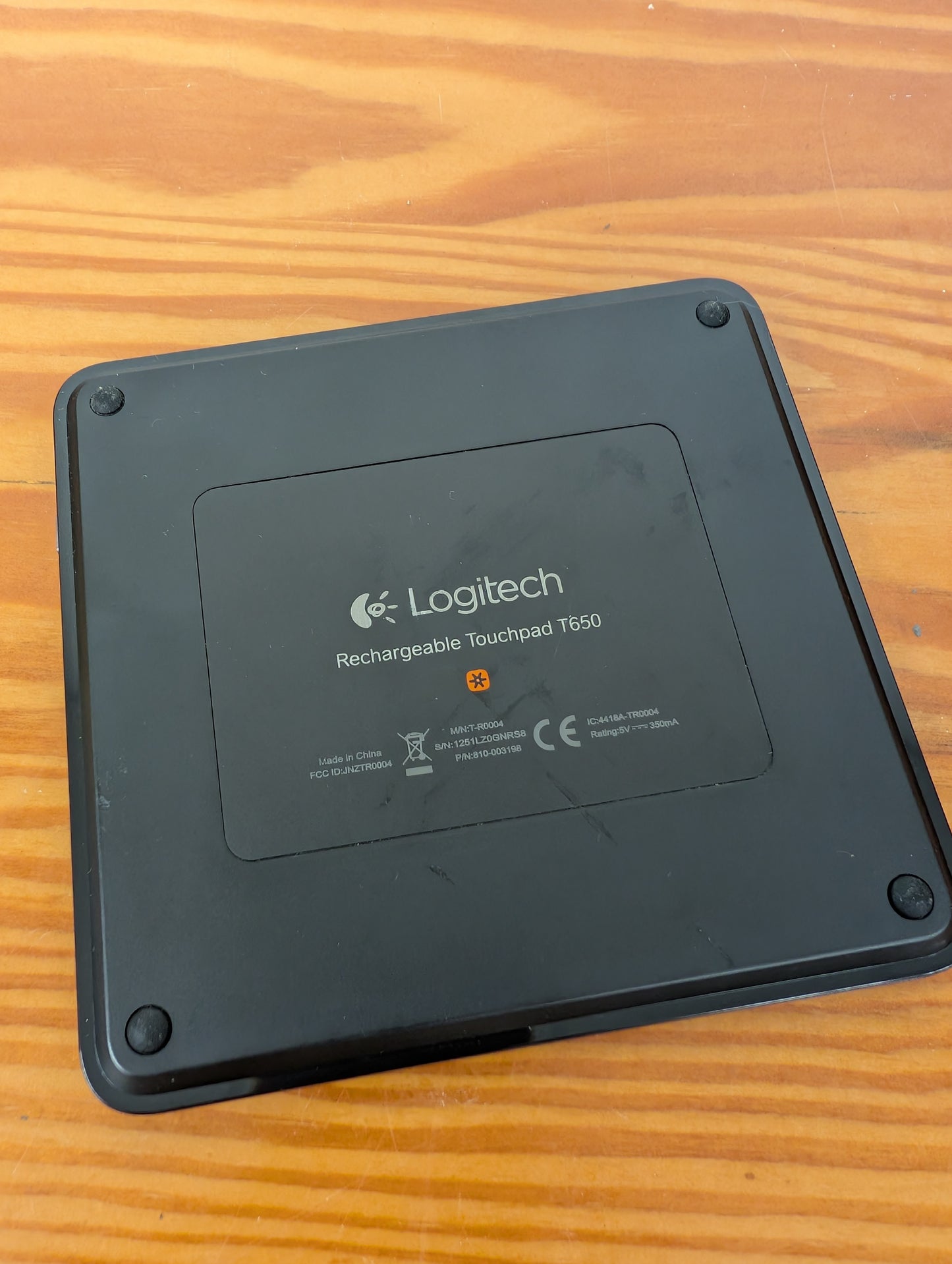 Logitech T650 Wireless Rechargeable Touchpad with Unifying Receiver