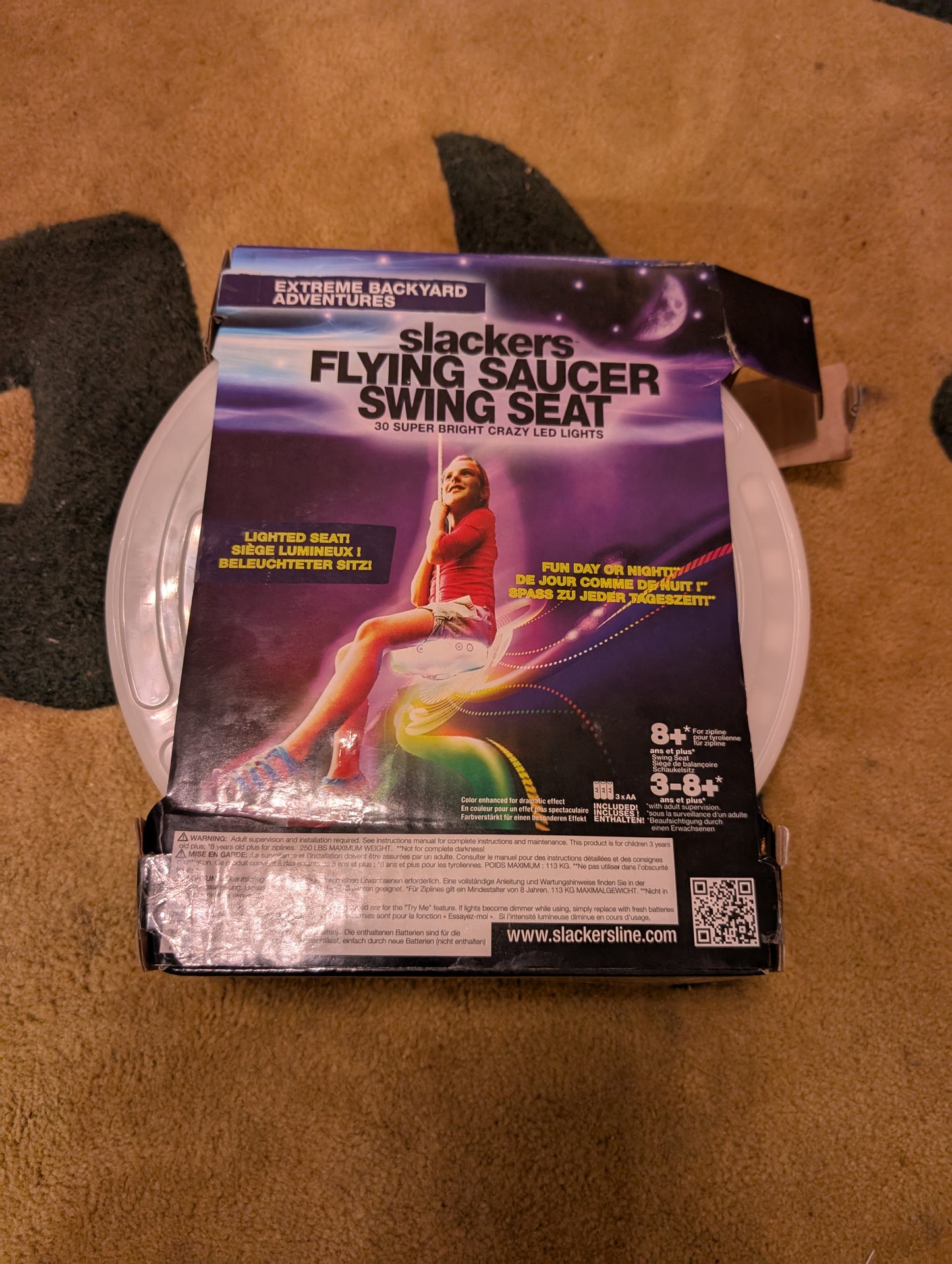 Slackers Flying Saucer Seat with 30 LED Lights