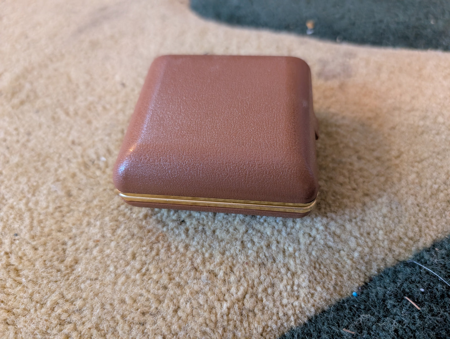 Vintage Seth Thomas Travel Alarm Clock Wind Up Folding Hard Clam Case -Works