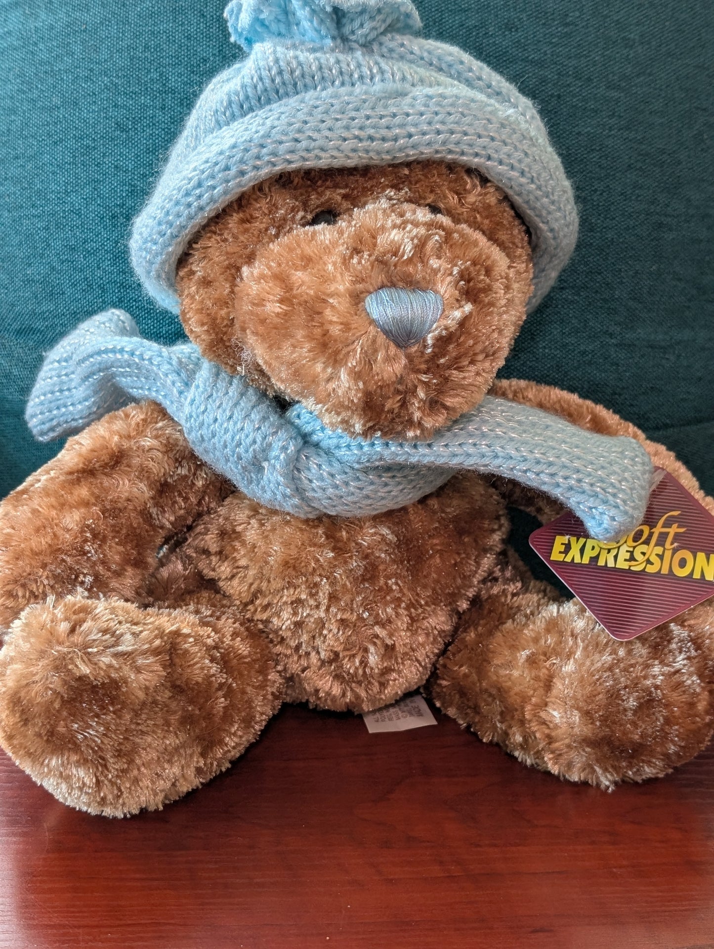 Dan Dee Collectors Choice Winter Bear It’s A Boy Blue Scarf Hat Huggable Arms