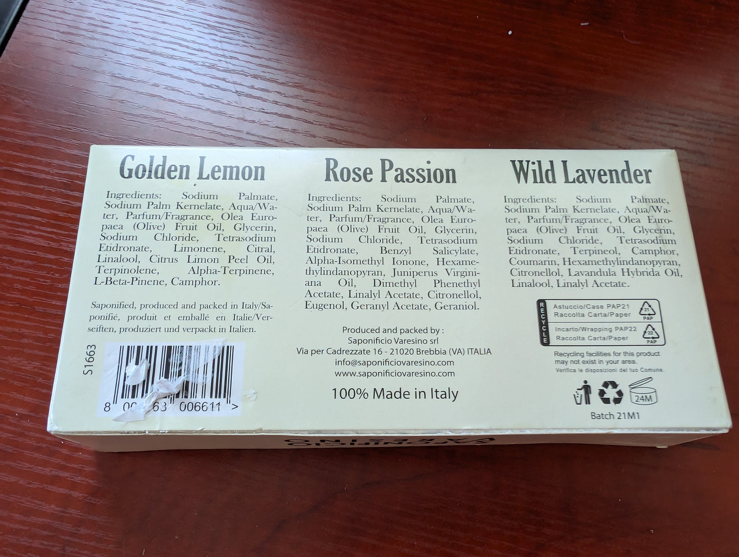 Saponificio Varesino - Natural Essentials Wrapped Bar Soap Gift Box Set