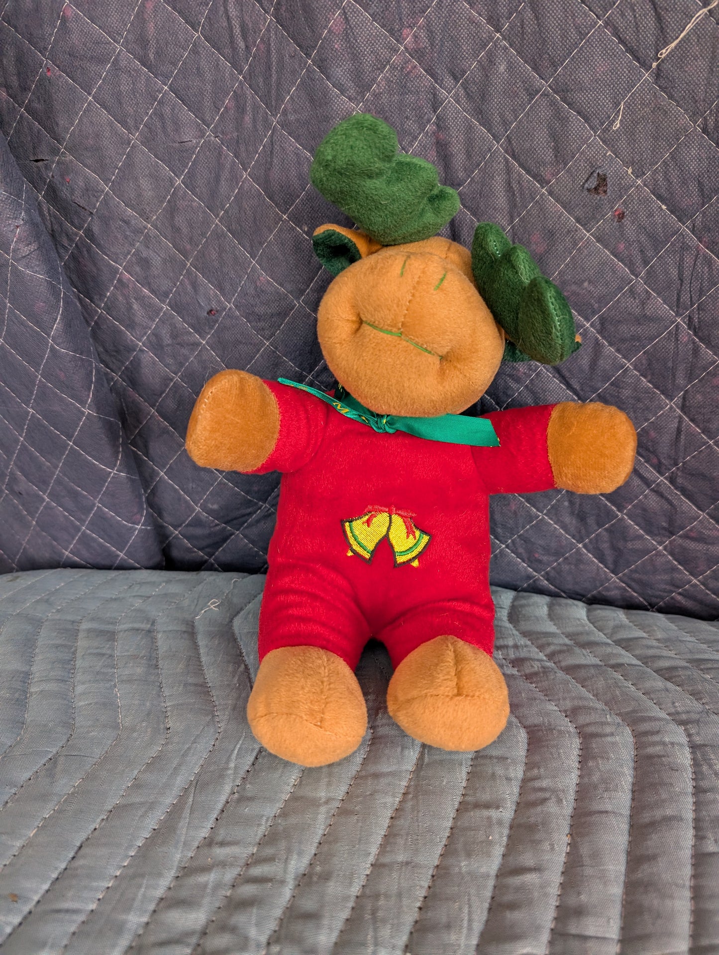 Carters Reindeer Plush Christmas Prestige Toy Lovey Rattle Stuffed Terry Cloth