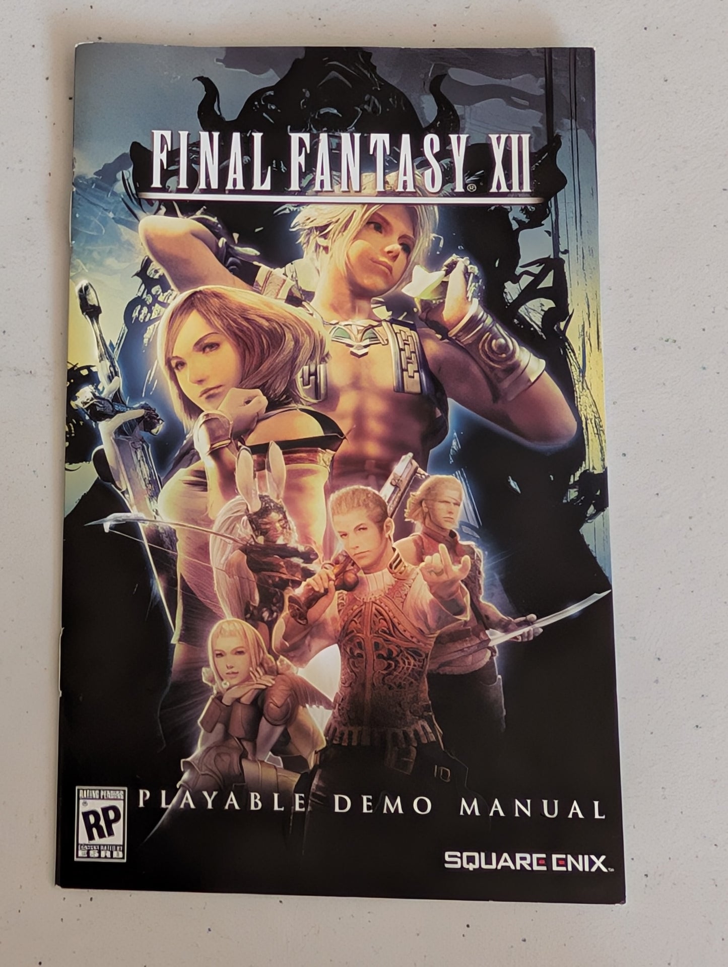 Final Fantasy XII Video game Playable Demo Manual