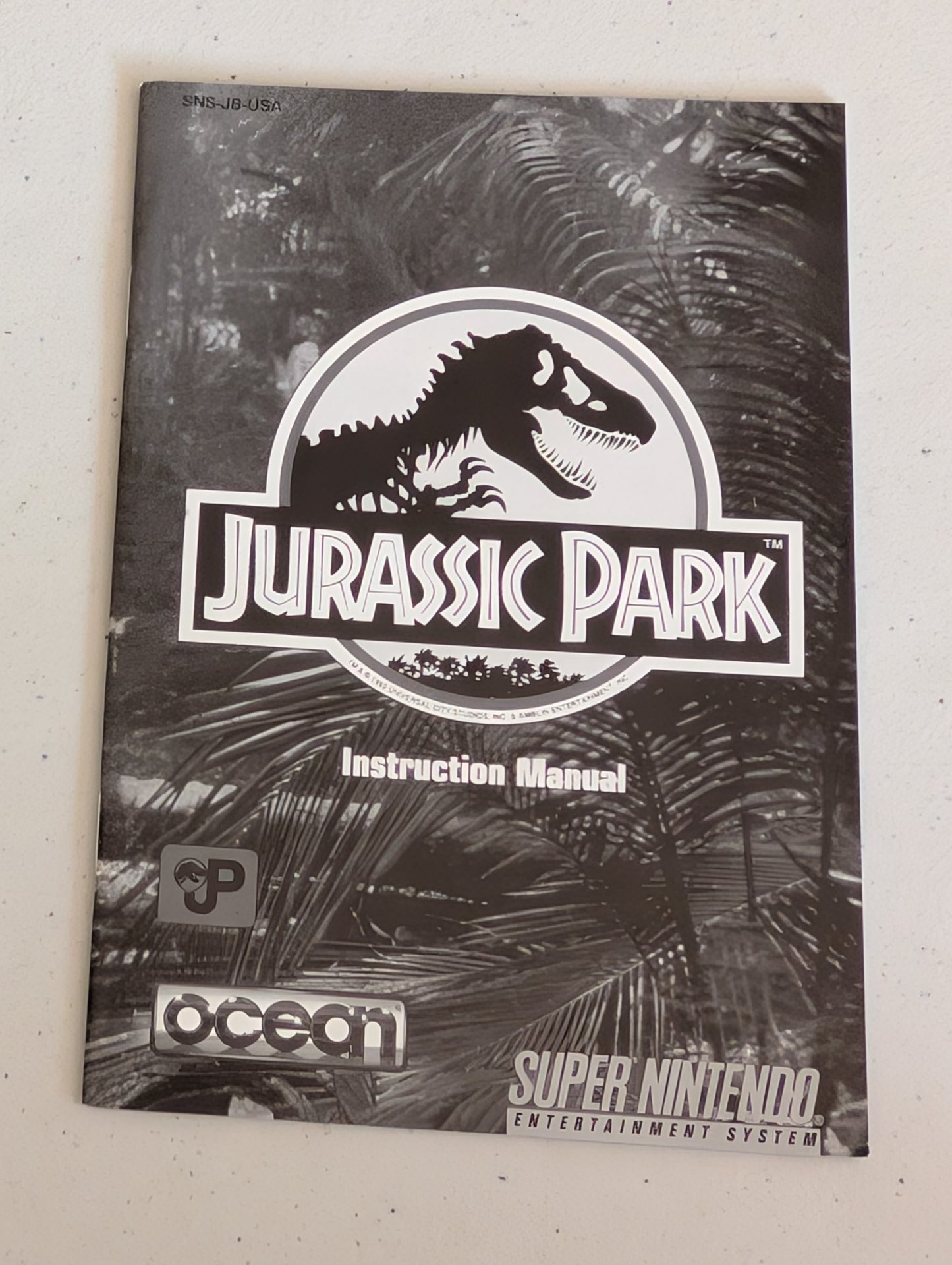 Jurassic Park video game Instruction Booklet Super Nintendo