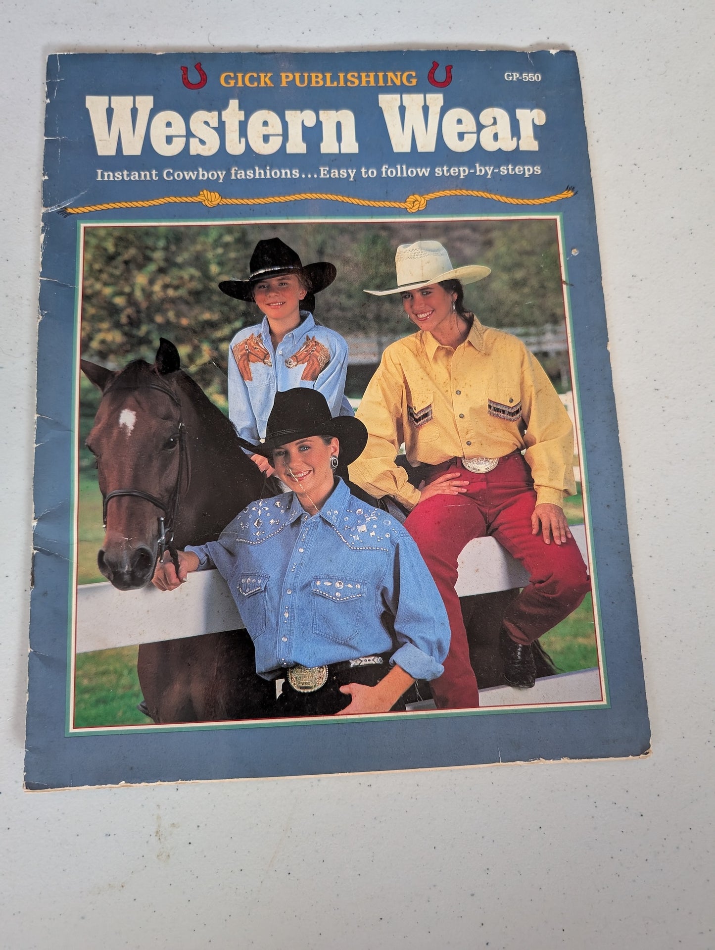 Gick Publishing Western Wear Instant Cowboy Fashion 90s VTG GP550 Appliqué Craft