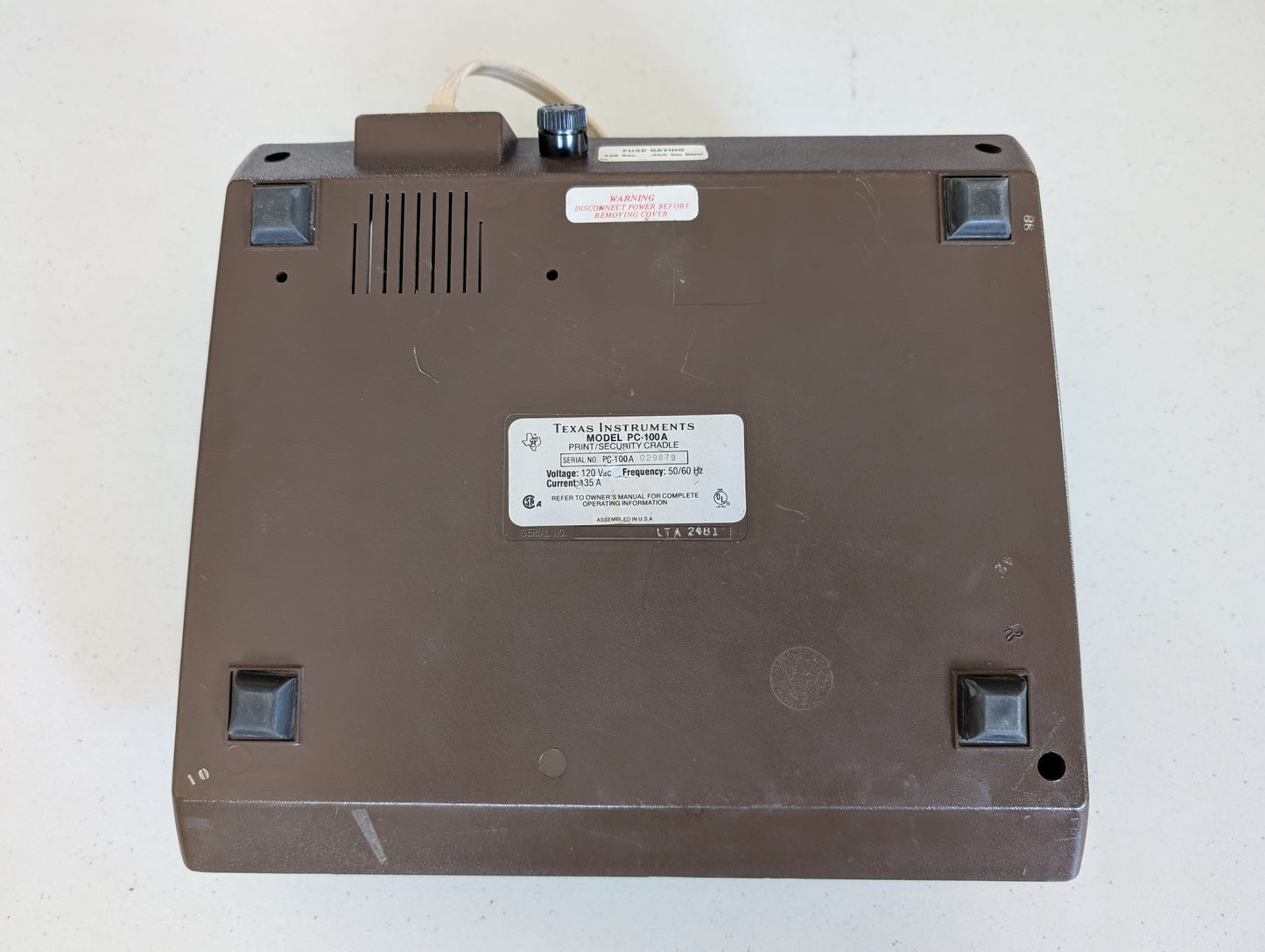 Texas Instruments Pc-100a Print/security Cradle with key