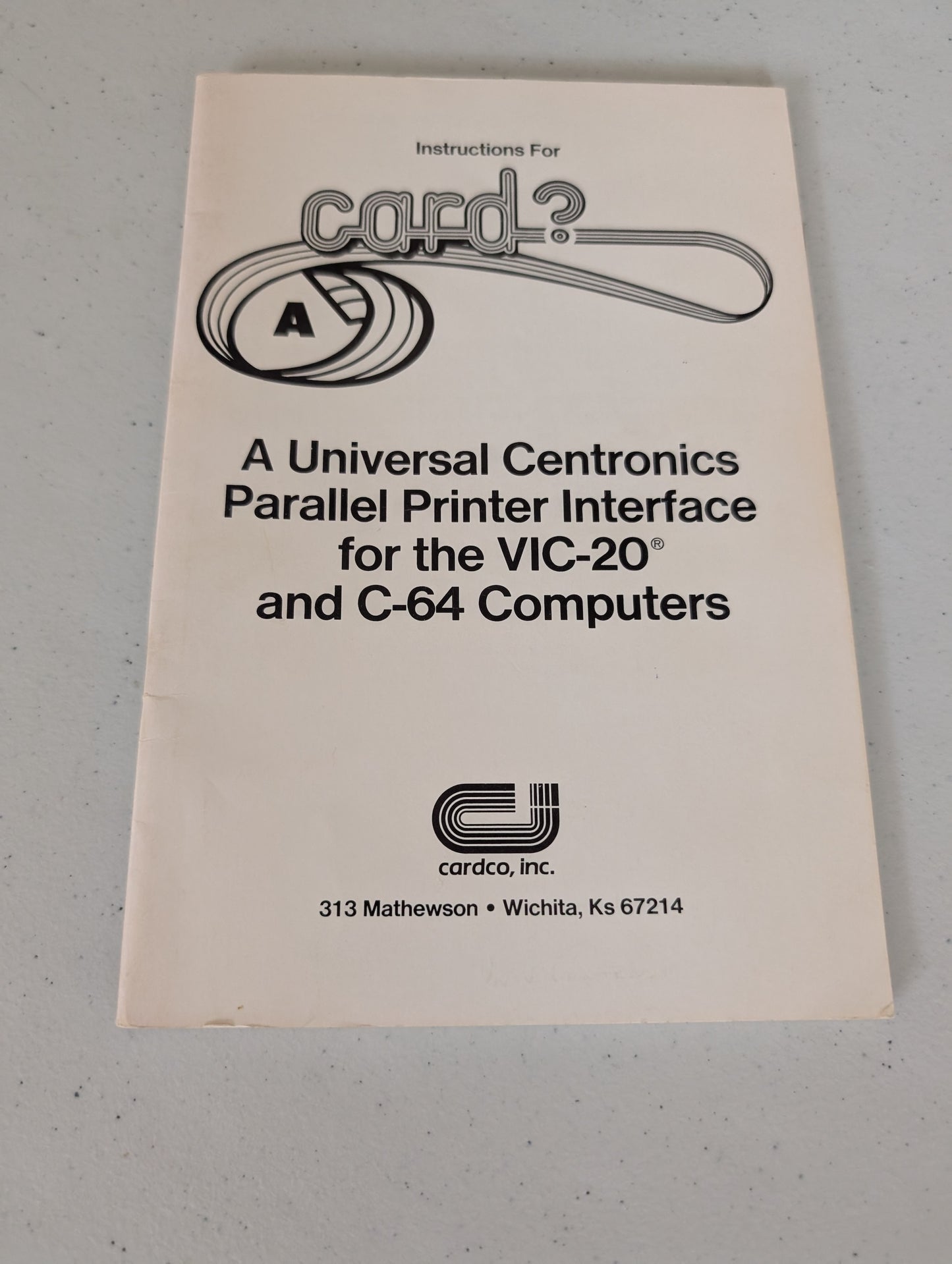Instruction Manual for Acard Parallel Printer Interface for VIC-20 & C-64