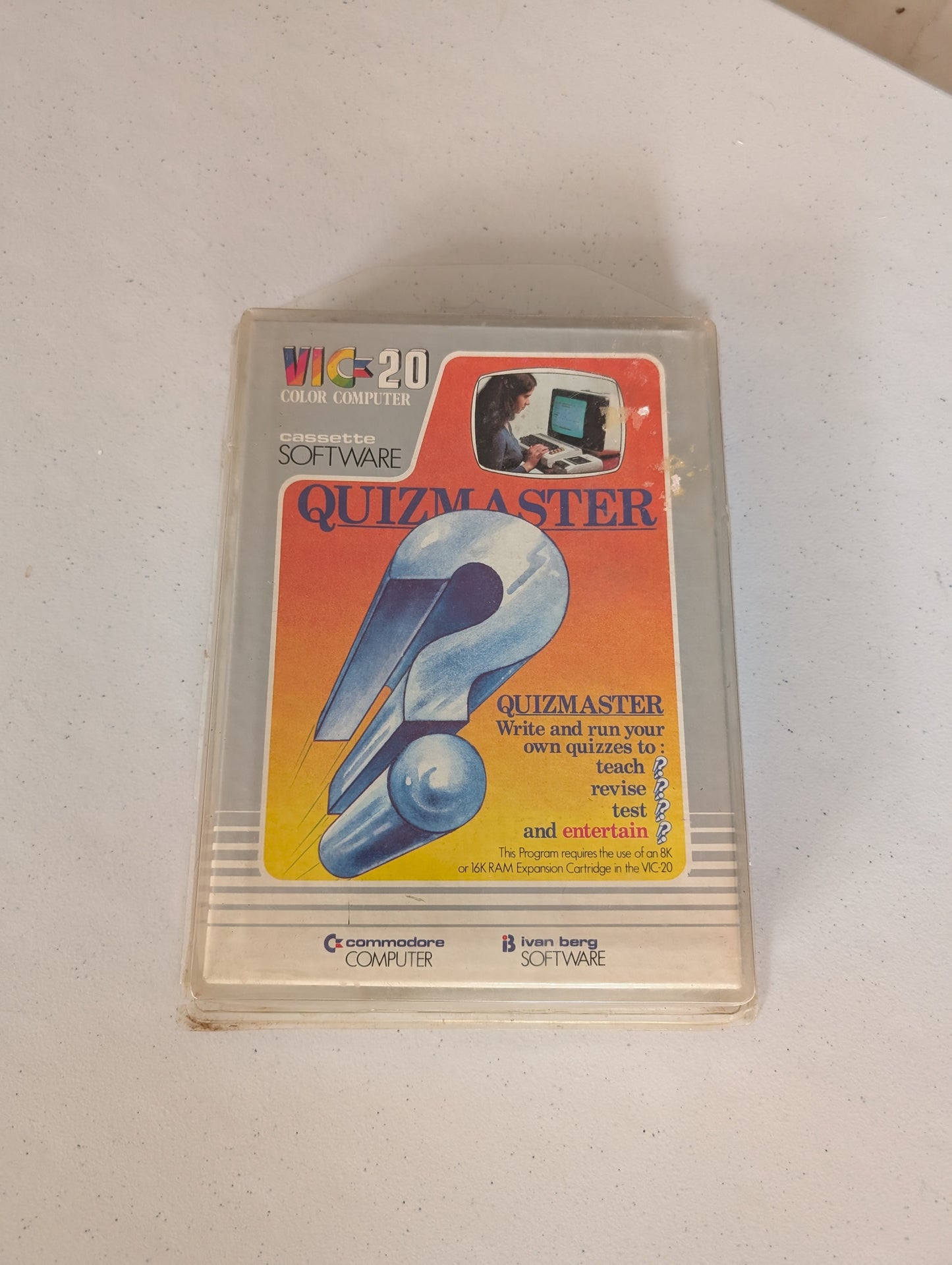 Quizmaster Ivan Berg 1982 Commodore Vic 20 Cassette Software