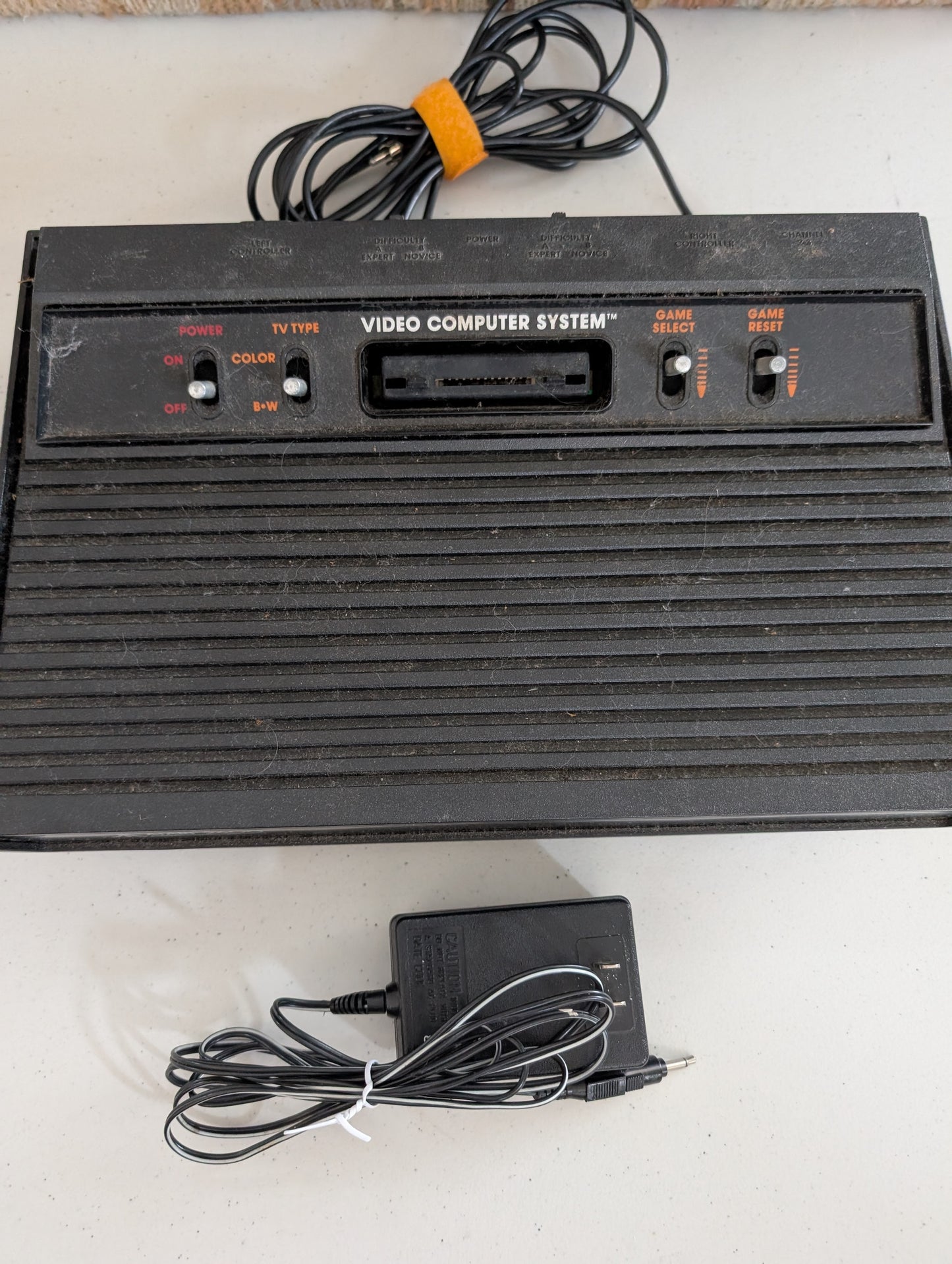 Vintage Atari 2600 CX2600A Console four joysticks paddles and keypad