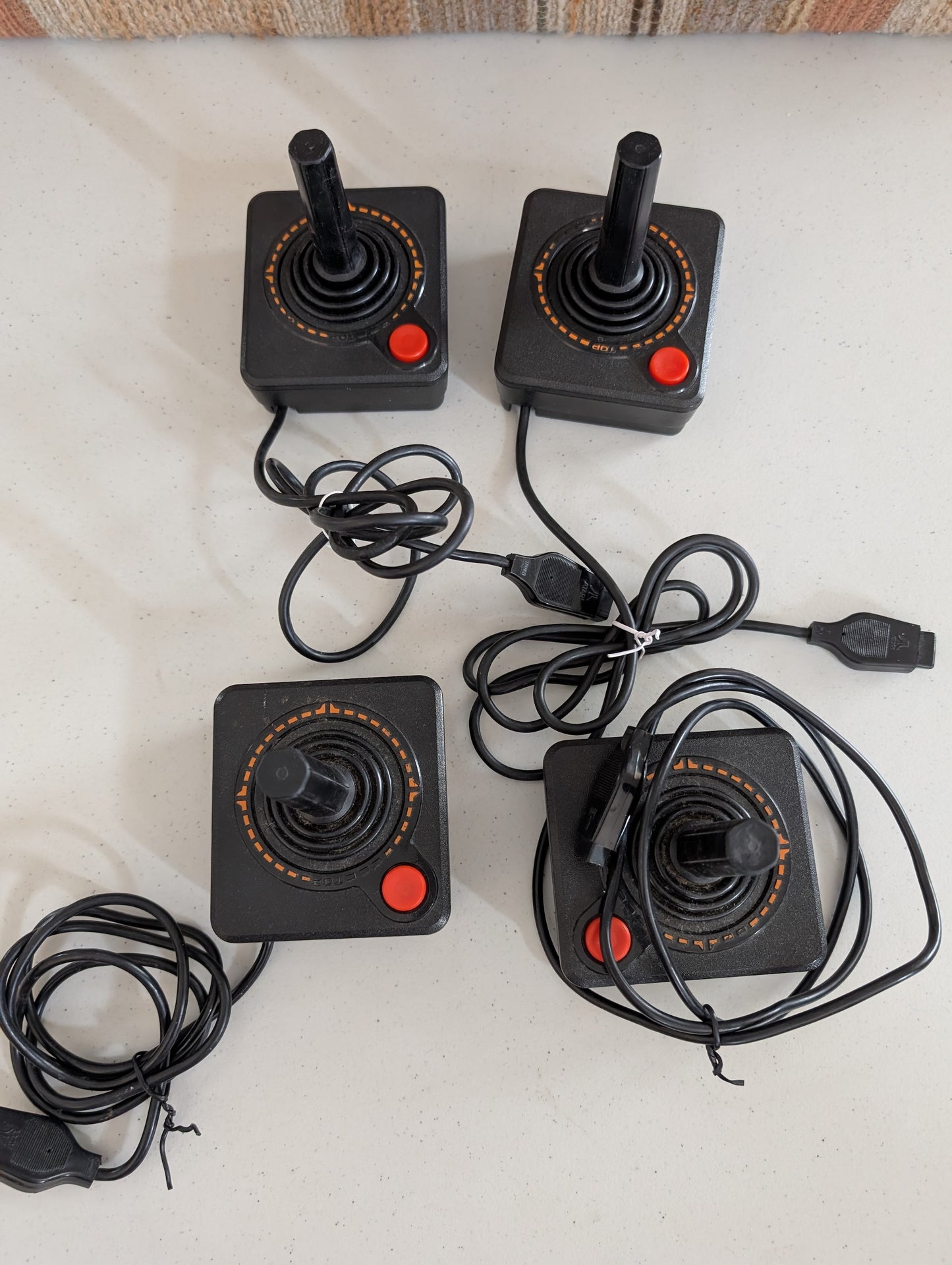 Vintage Atari 2600 CX2600A Console four joysticks paddles and keypad
