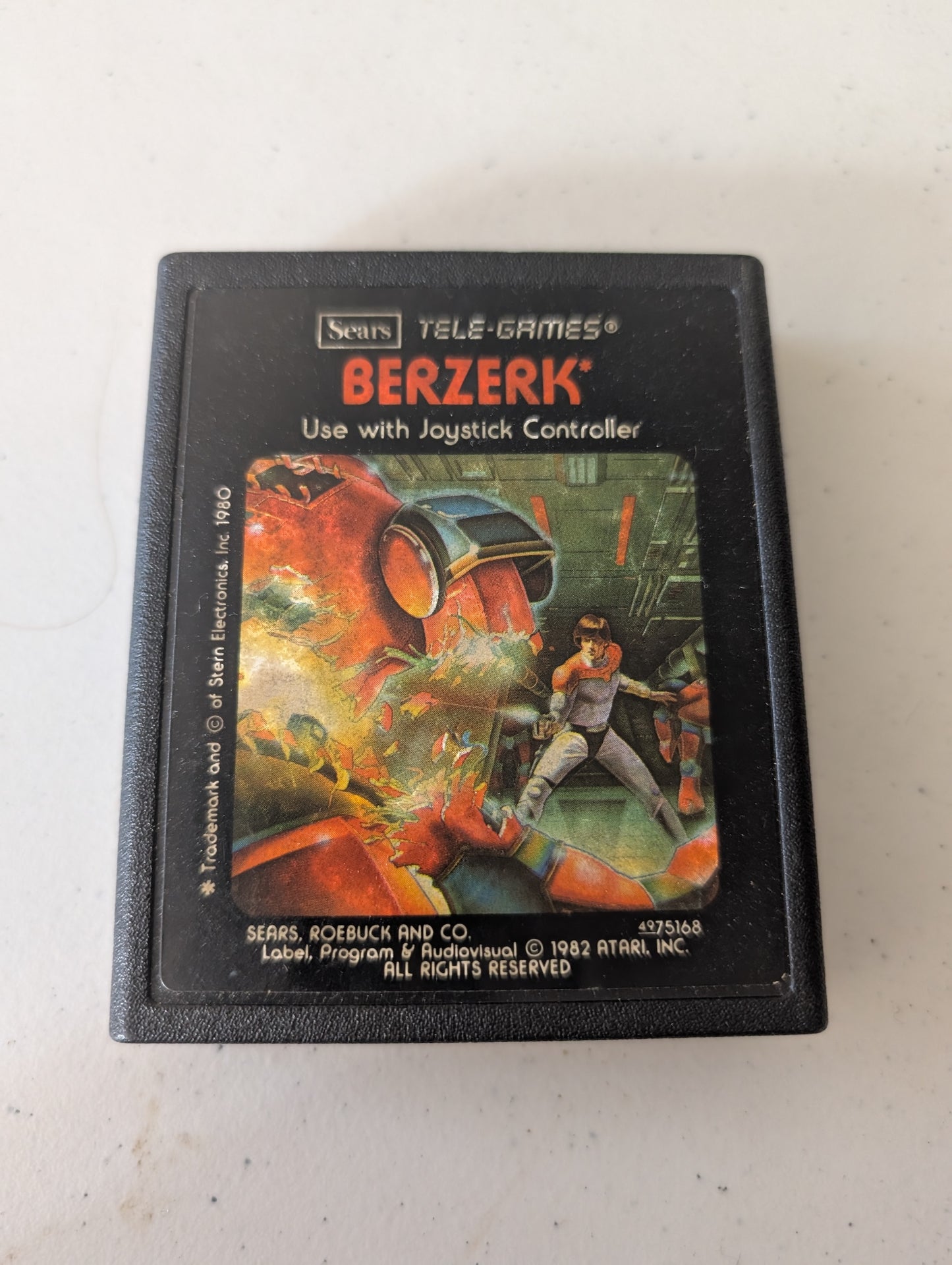 Berserk Black 1982 Vintage Atari 2600 Video Game Sears Tele Games