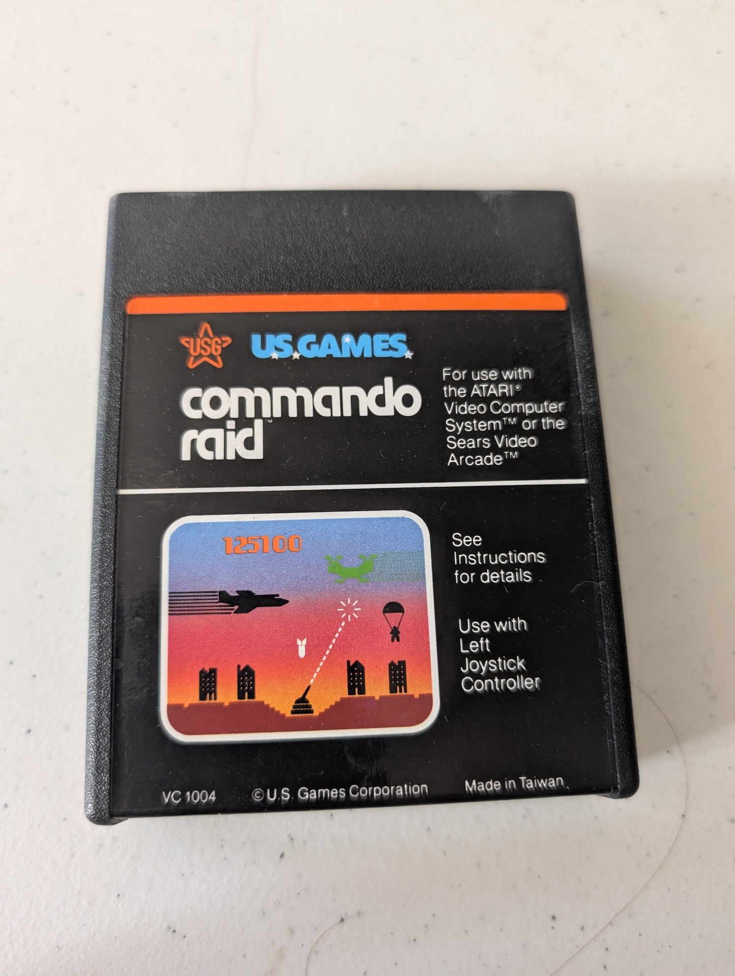COMMANDO RAID Atari 2600 Game cartridge
