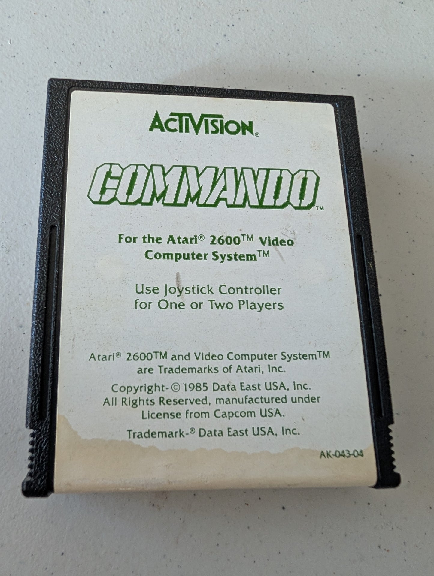 Activision Commando Atari 2600, 1985 Game Cartridge