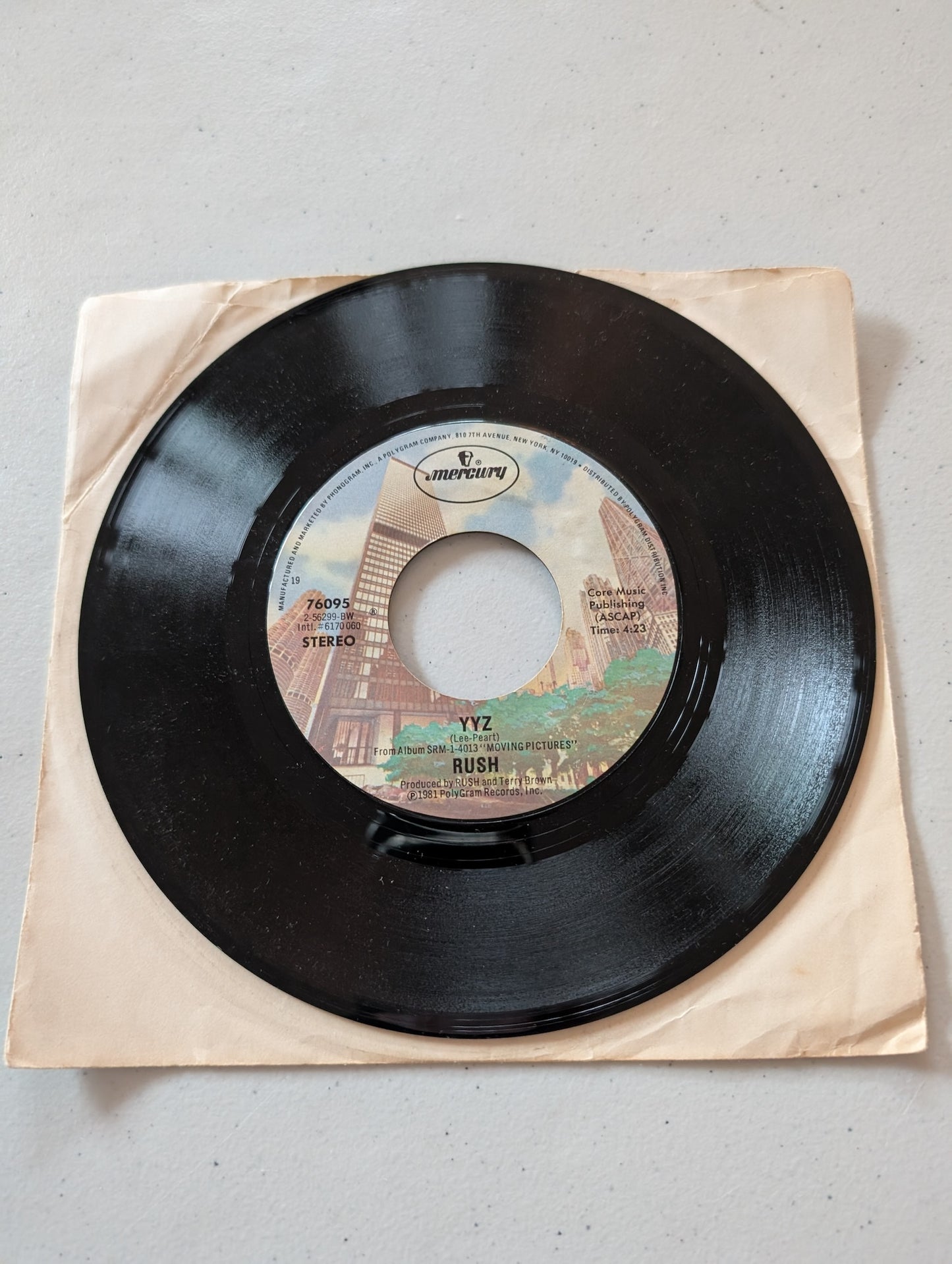 RUSH: Limelight-YYZ 1981 76095 (7 in, 45 RPM, Single, Vinyl Record Album)