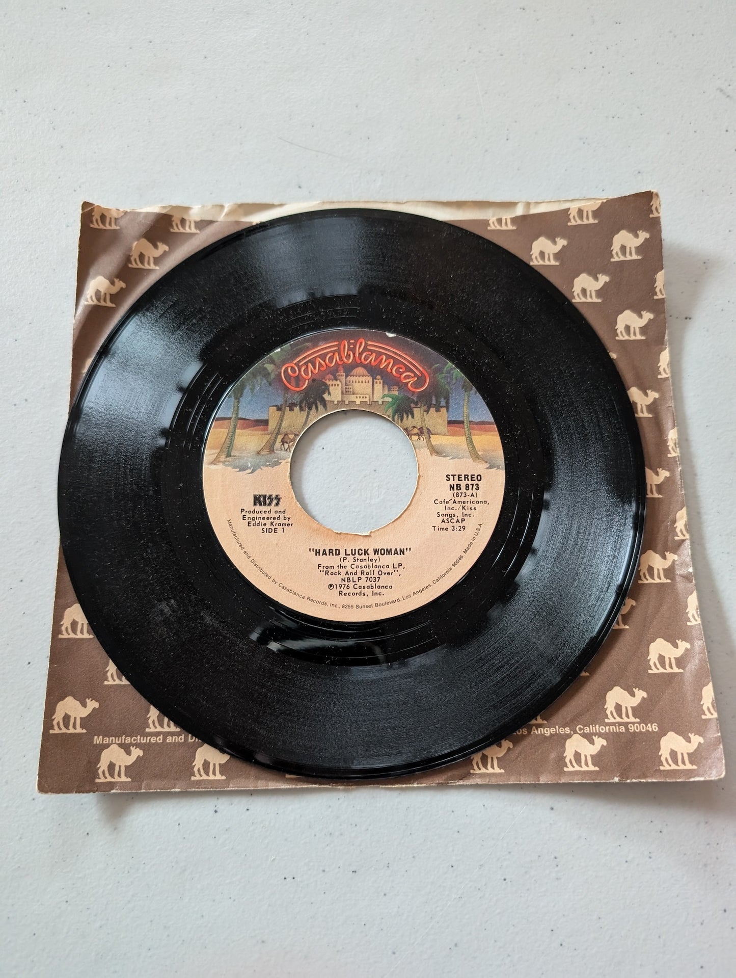 KISS Hard Luck Woman - Mr. Speed Casablanca NB 873 (7 in, 45 RPM, Single, Vinyl Record Album)