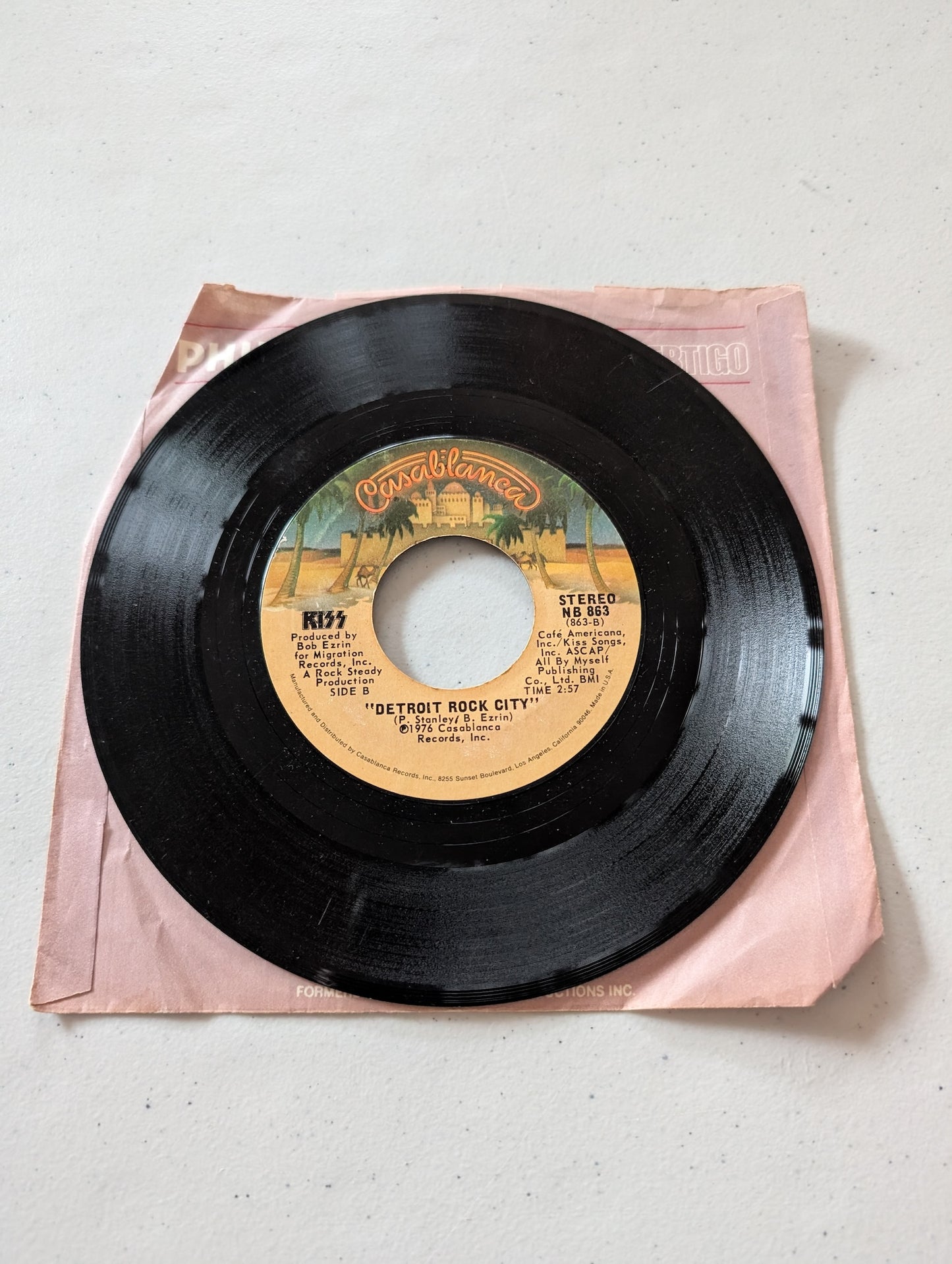KISS - Detroit Rock City- Beth 1976 Casablanca(7 in, 45 RPM, Single, Vinyl Record Album)