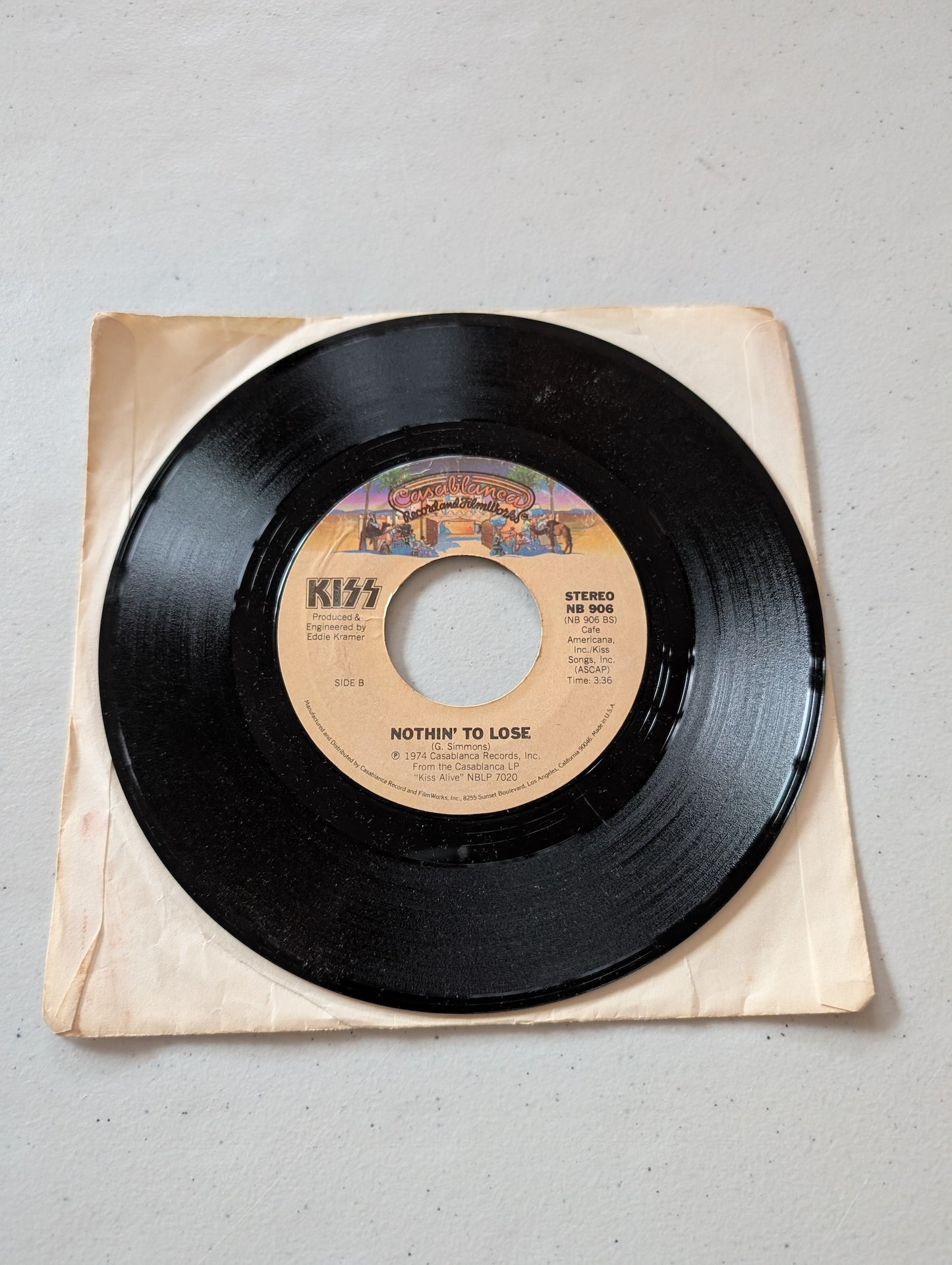 KISS - Shout It Out Loud - Nothin' To Lose 1977 (7 in, 45 RPM, Single, Vinyl Record Album)