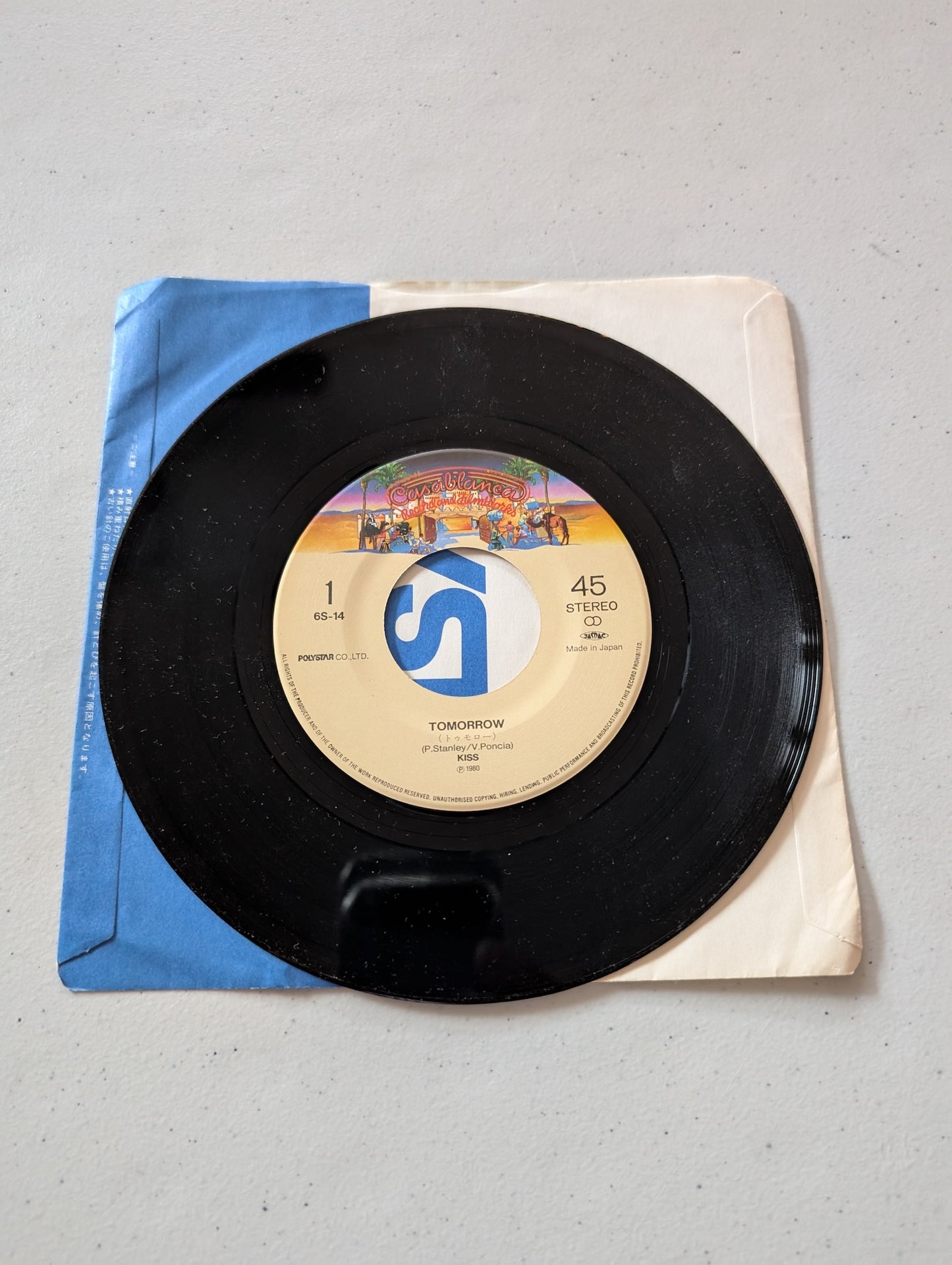 KISS - Tomorrow - Naked City JAPAN Casablanca NB 2299 (7 in, 45 RPM, Single, Vinyl Record Album)