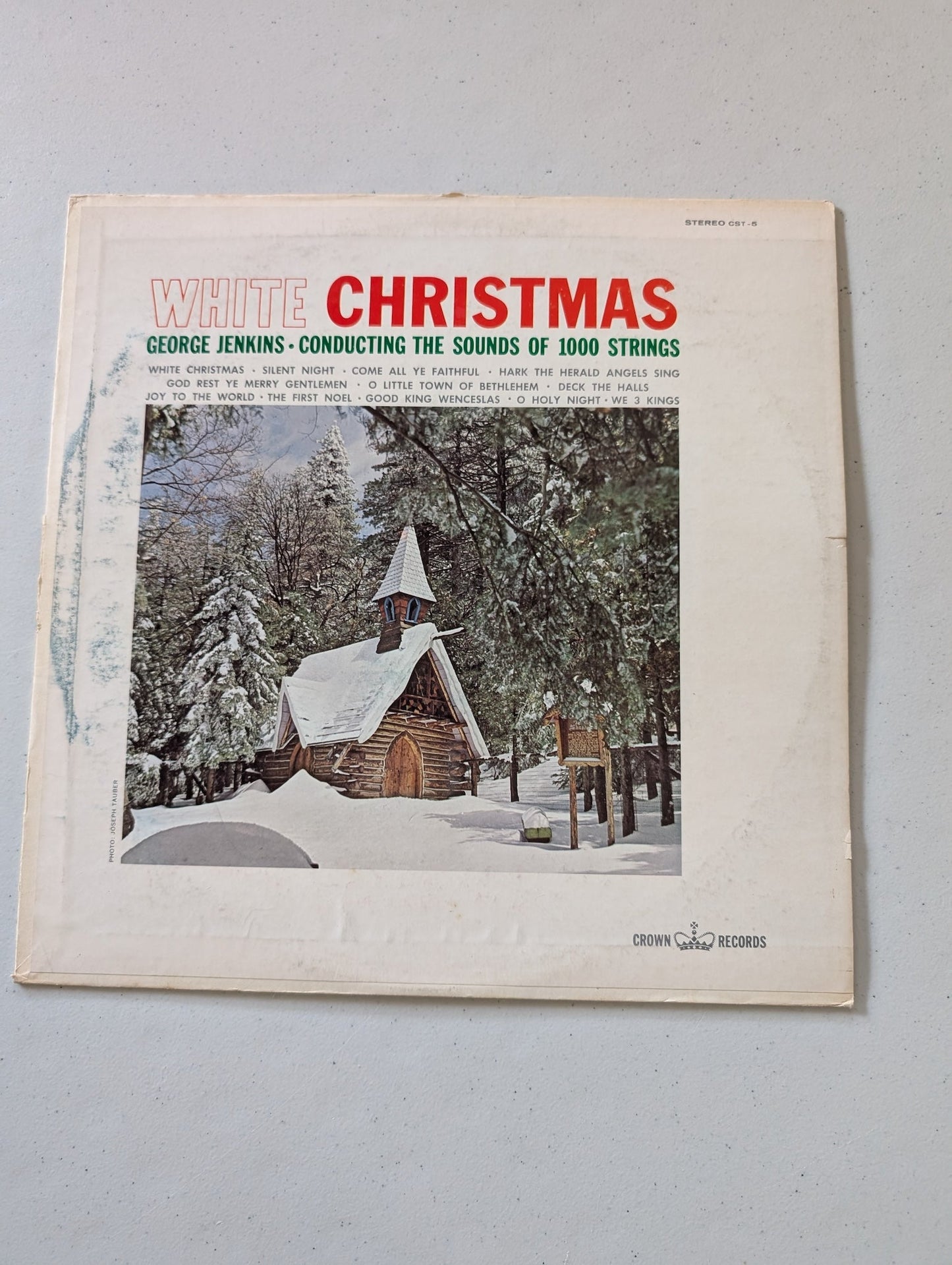George Jenkins Conducting The Sounds of 1000 Strings: White Christmas Vinyl LP (Christmas Holiday Vinyl Record LP Album)