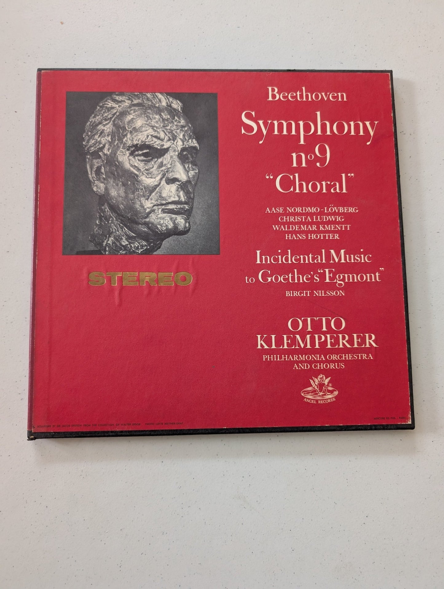 Beethoven Symphony No 9 Choral 2 LP box set Otto Klemperer Angel 3577B (Vinyl Record LP Album)