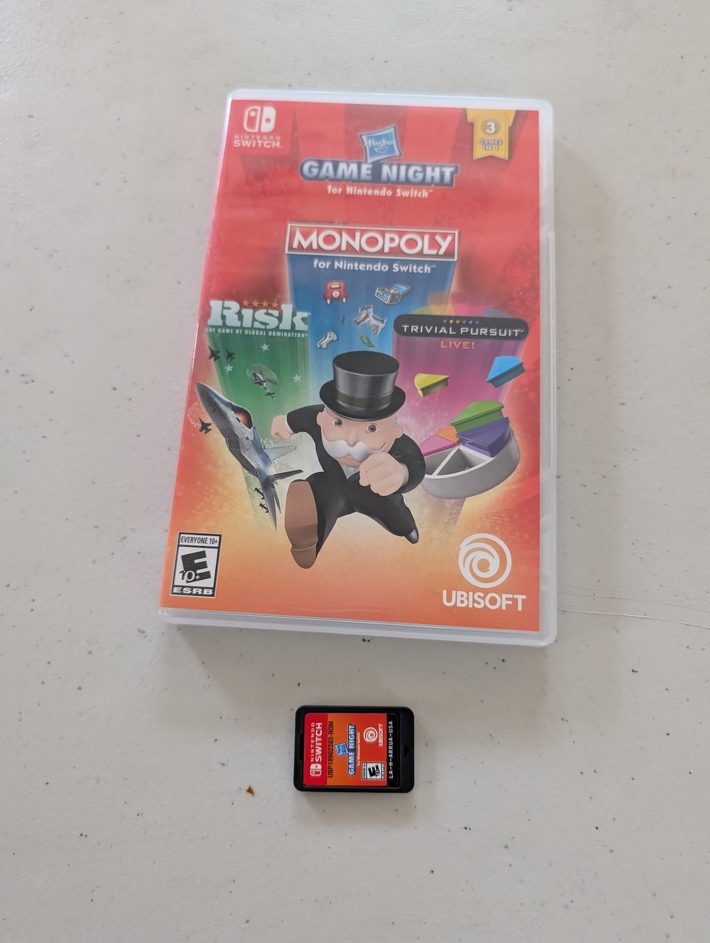 GAME NIGHT NINTENDO SWITCH HASBRO MONOPOLY RISK TRIVIAL PURSUIT 3 GAME IN 1 NEW