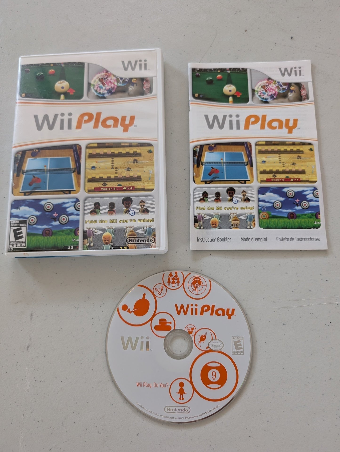 Wii Play Sports Games (Nintendo Wii 2007) Complete With Game, Case, And Booklet