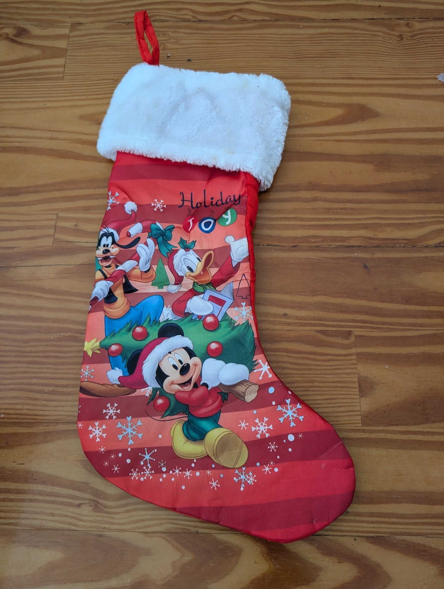 Disney "Holiday" Stocking from Disney - Linens (Polyester Stocking, Kids, Character, Red, Green, Blue, Yellow)