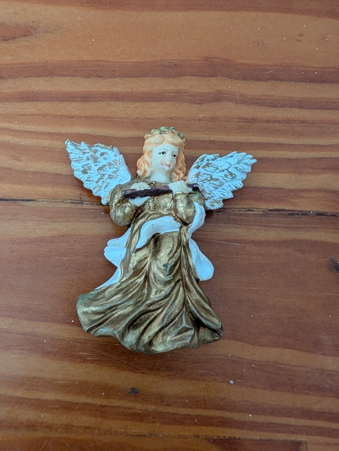Gold Angel Ornament from Unknown - Ornaments (Resin Ornament, Traditional, Religious, Gold, White)
