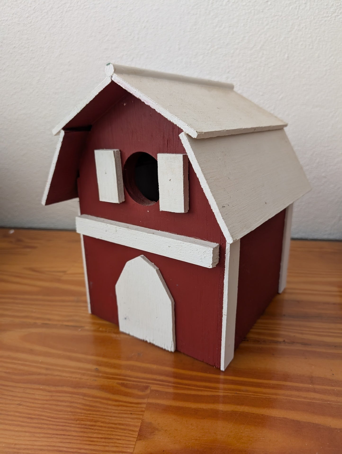 Red Barn Birdhouse from Unknown - Garden Decor (Wood, Paint Birdhouse, Farmhouse, Country, Rustic, Red, White)
