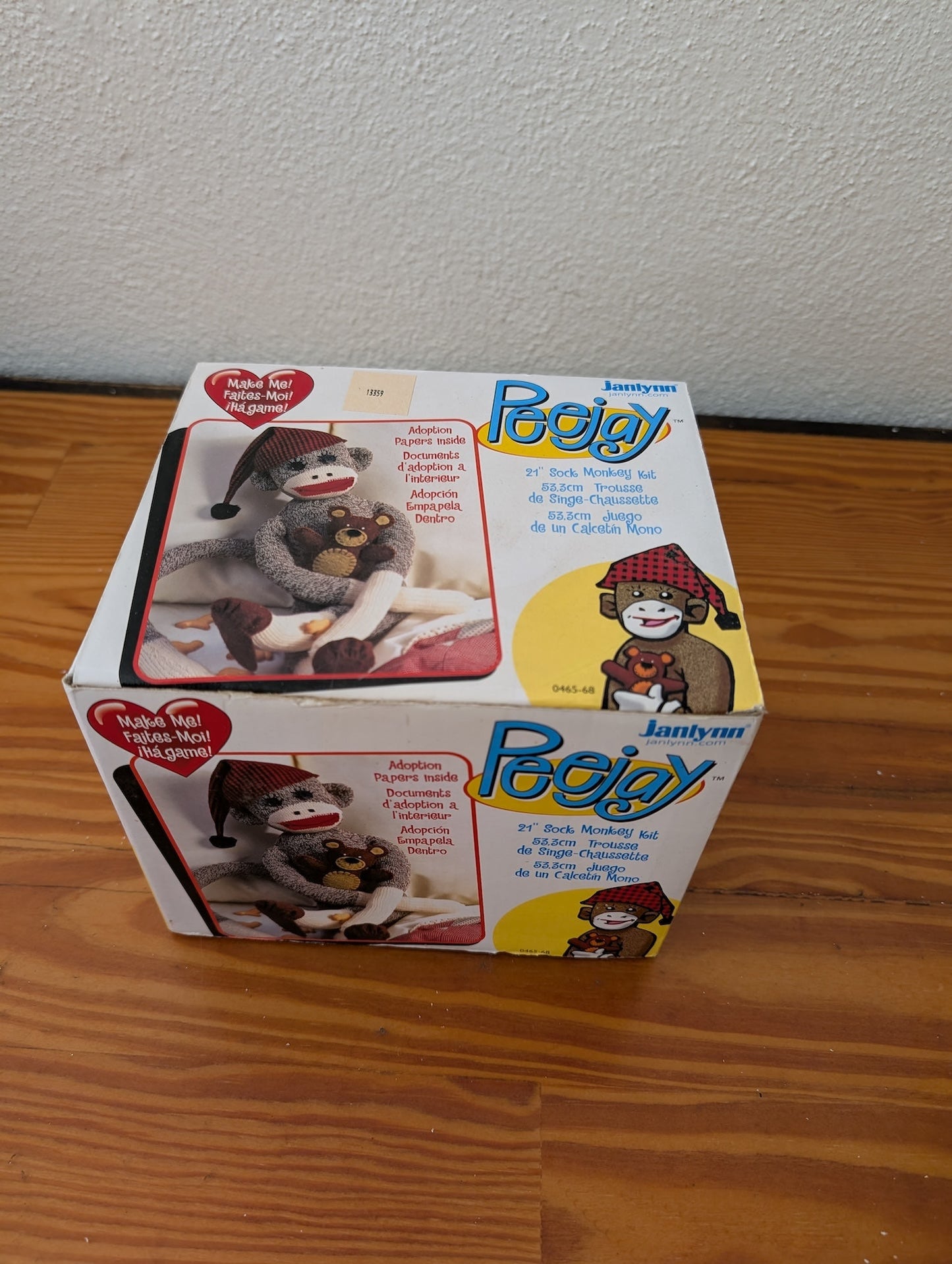 Pookey Sock Monkey Kit from Janlynn - 2000s Crafts & Hobbies (Socks (Cotton/Poly), Stuffing, Felt Craft Kit, Craft, Kids, Vintage Toy, Brown, Red, White)