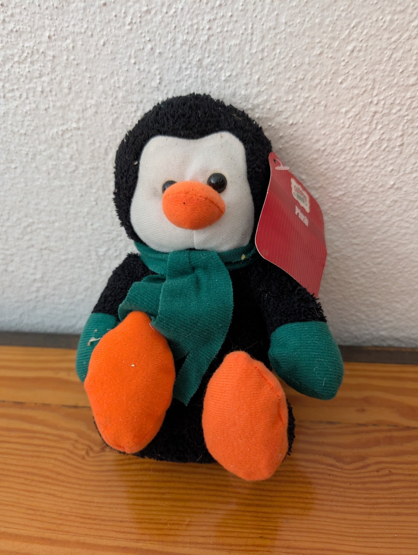 Holiday Time Penguin Plush from Holiday Time (Walmart) - Toys (Plush, Fabric Plush Toy, Christmas, Kids, Black, White, Green, Orange)
