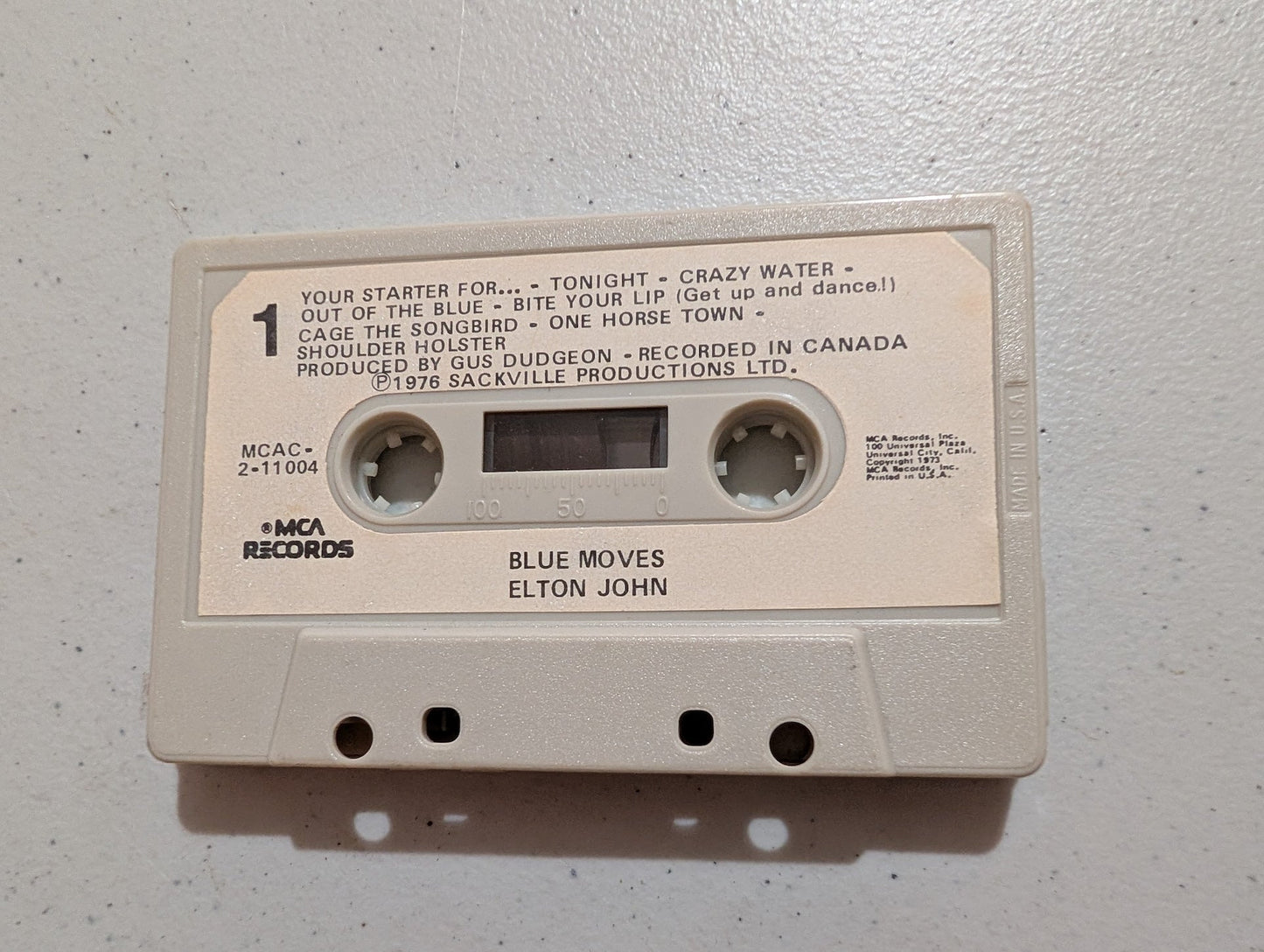 Elton John- Blue Moves (Cassette Tape) 1976 MCA Records - cassette only
