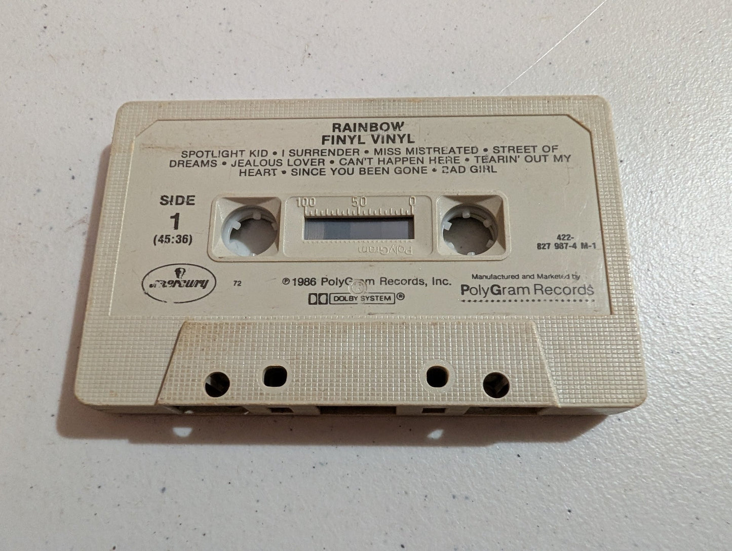 Finyl Vinyl by Rainbow (Cassette, 1986, Polydor)- cassette only