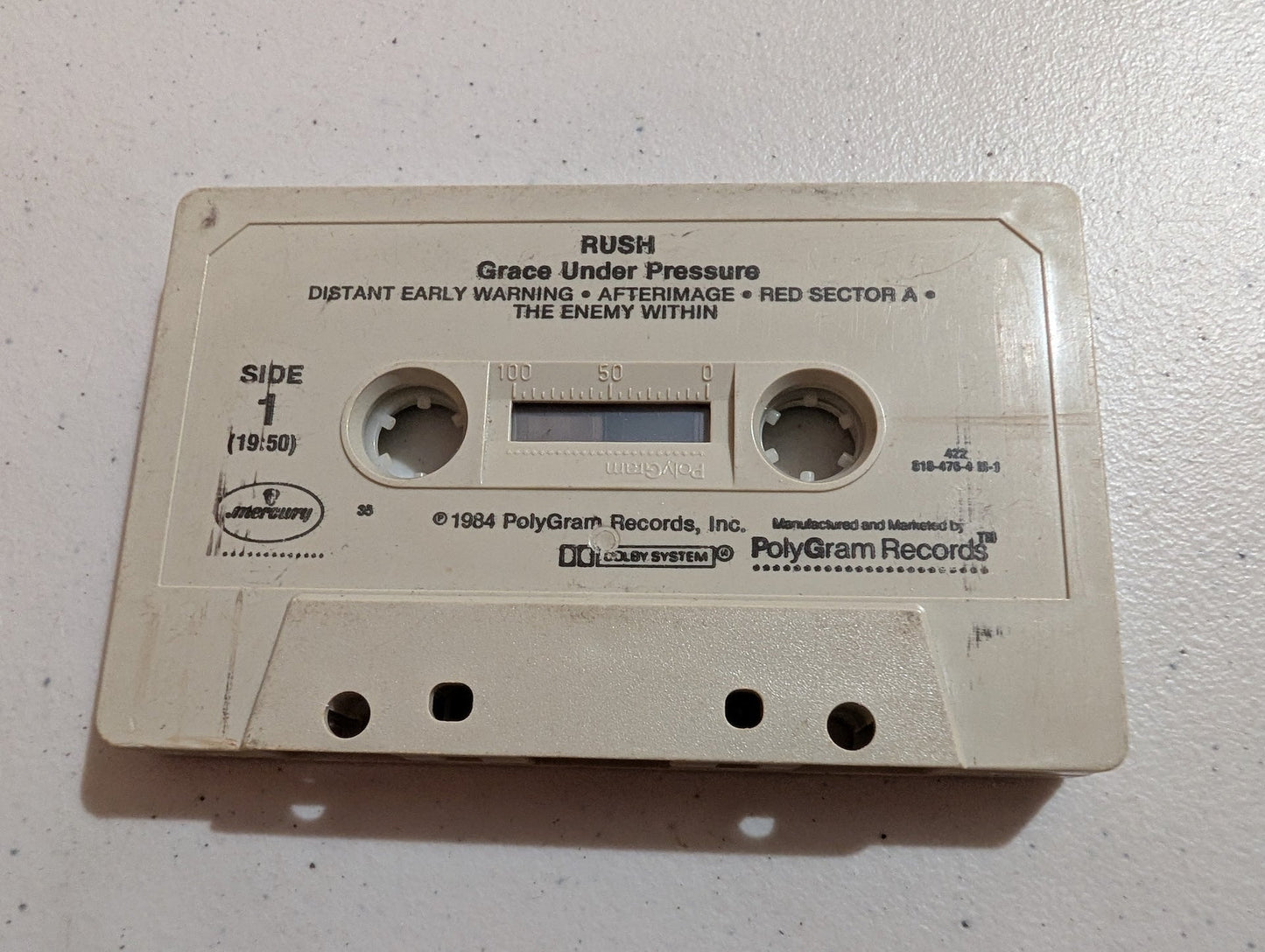 RUSH Grace Under Pressure - CASSETTE only USA 1984