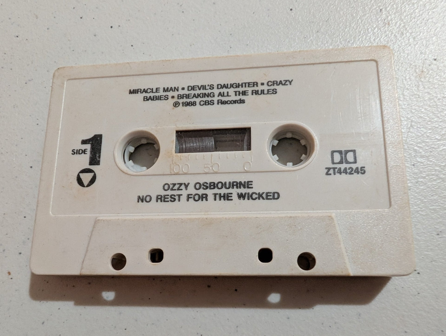 Ozzy Osbourne No Rest for the Wicked (Cassette, 1988 Epic - ZT44245) - cassette only
