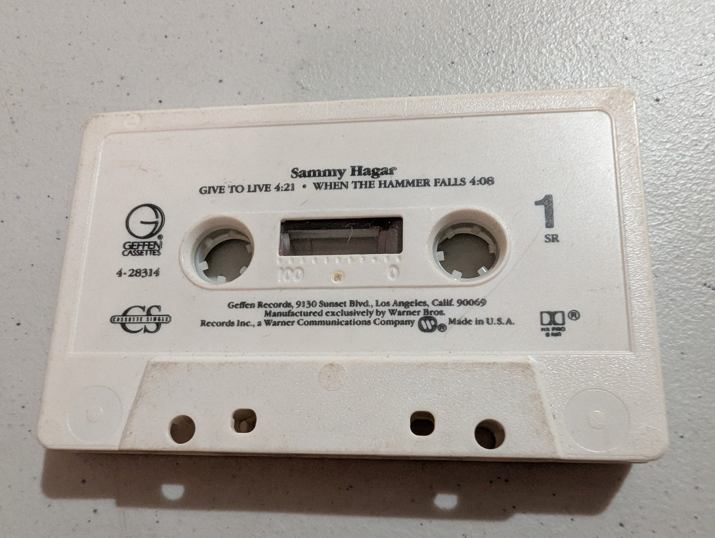 Sammy Hagar- Give To Live - cassette single - cassette only
