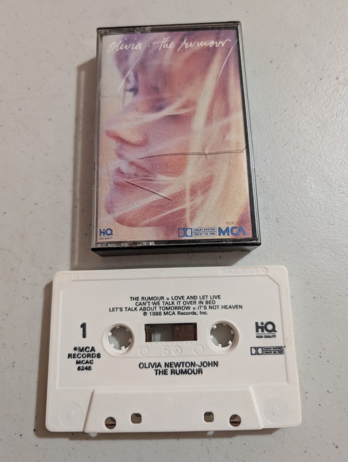 Olivia Newton John The Rumor Cassette Tape 1986 MCA