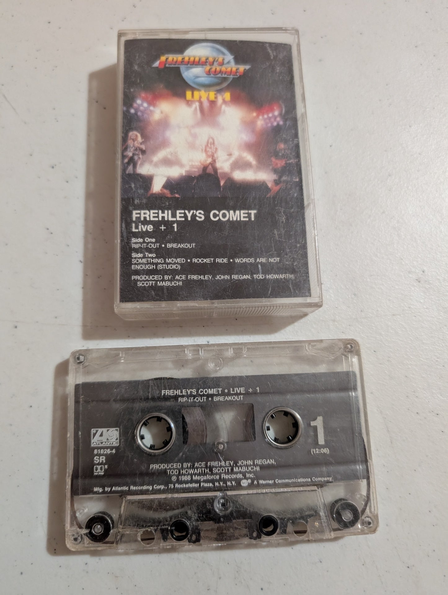 Frehleys Comet Live + 1 cassette 1988 Megaforce Records ACE FREHLEY KISS