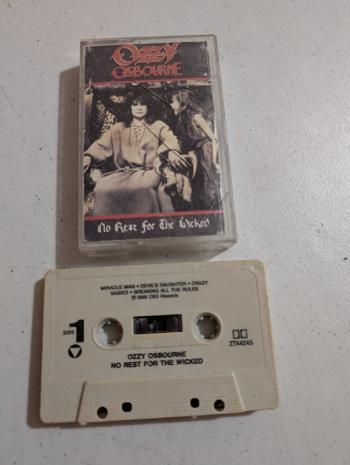 OZZY OSBOURNE - No Rest For The Wicked - 1988 Cassette - CBS #OZT 44245