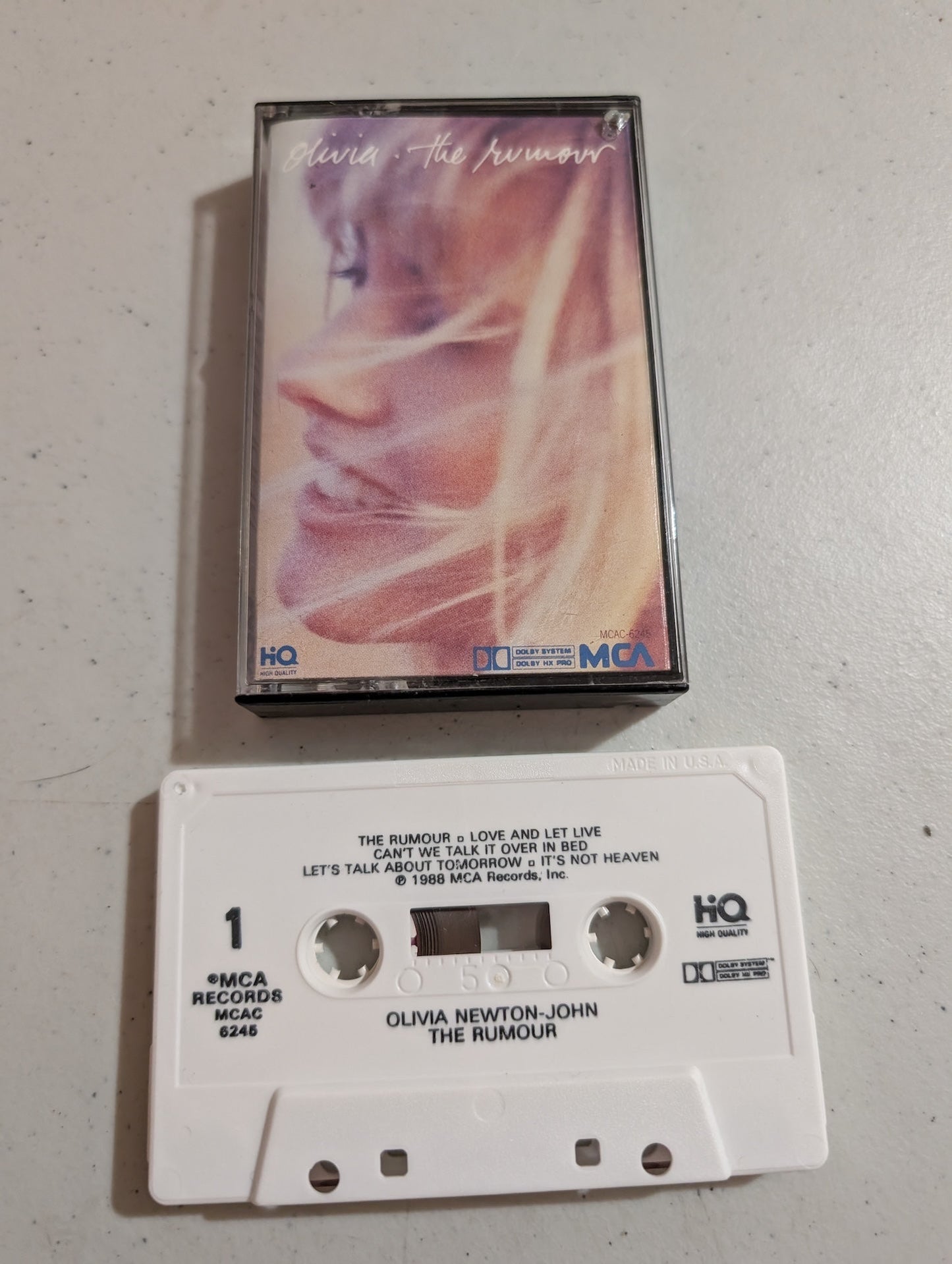 Olivia Newton John The Rumor Cassette Tape 1986 MCA