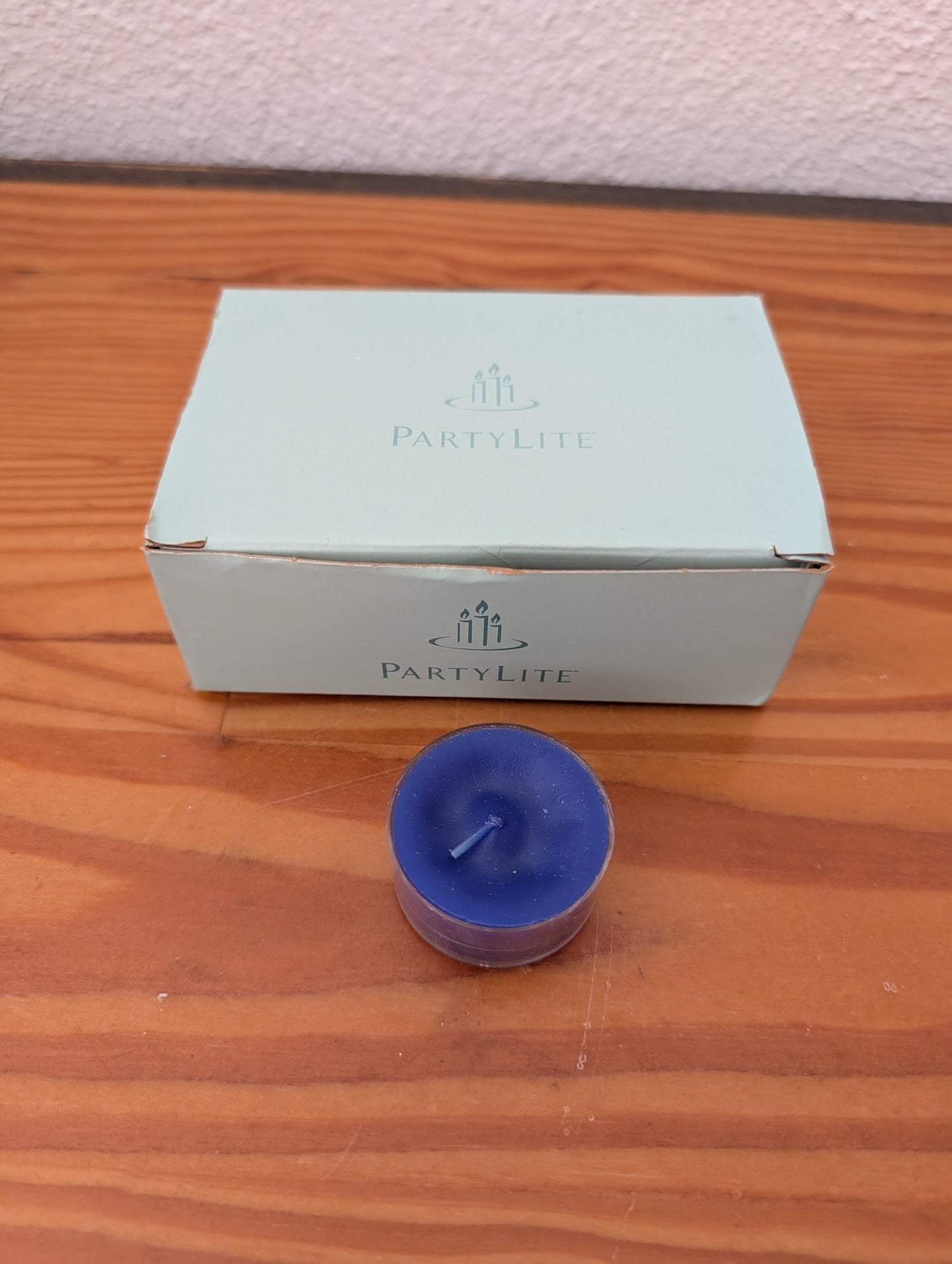 Tealight Candle from Partylite box of 12 - Candles (Wax, Metal Tealight Candle, N/A, Blue)