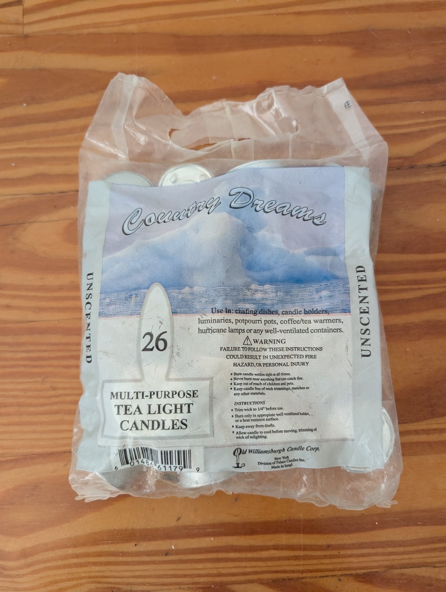 "Country Dreams" Tea Lights from Old Williamsburgh Candle Corp. - Candles (Wax, Metal Tealight Candles, Traditional, Farmhouse, White)